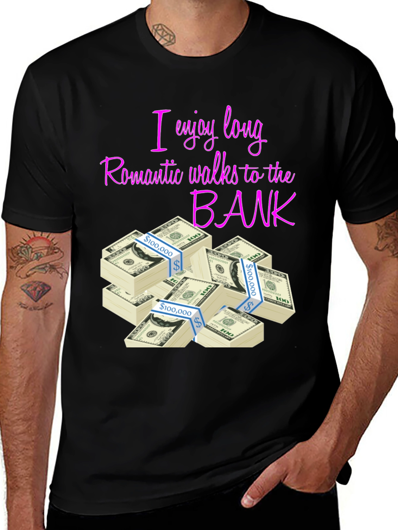 I Enjoy Long Romantic Walks to the Bank T-Shirt