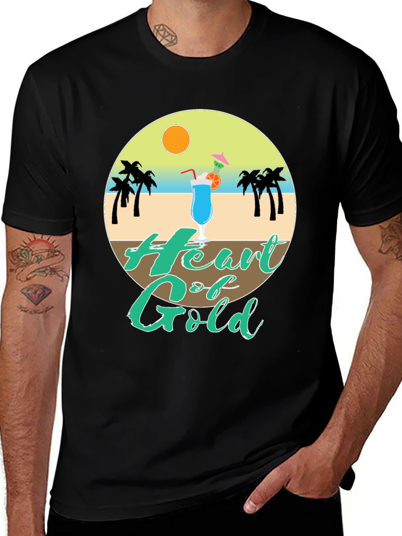 Variant 19 of Heart of Gold Beach T-Shirt