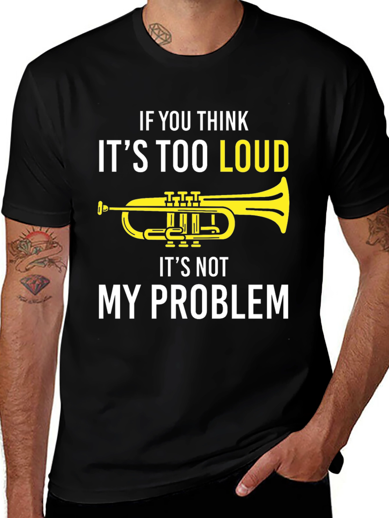 Variant 16 of Too Loud Trumpet Tee - Funny Musician Shirt