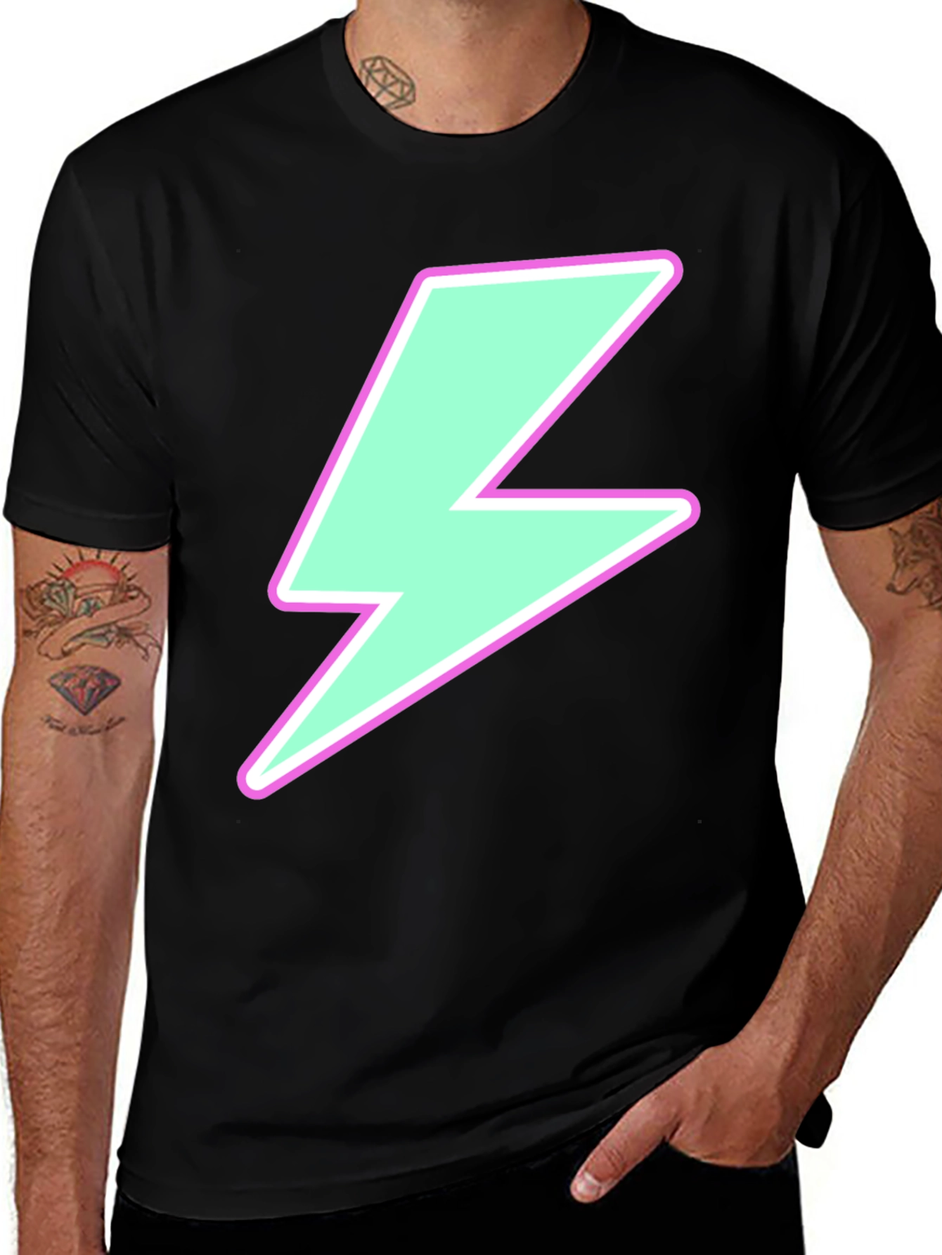 Variant 24 of Lightning Bolt Graphic Tee - Stylish & Unique