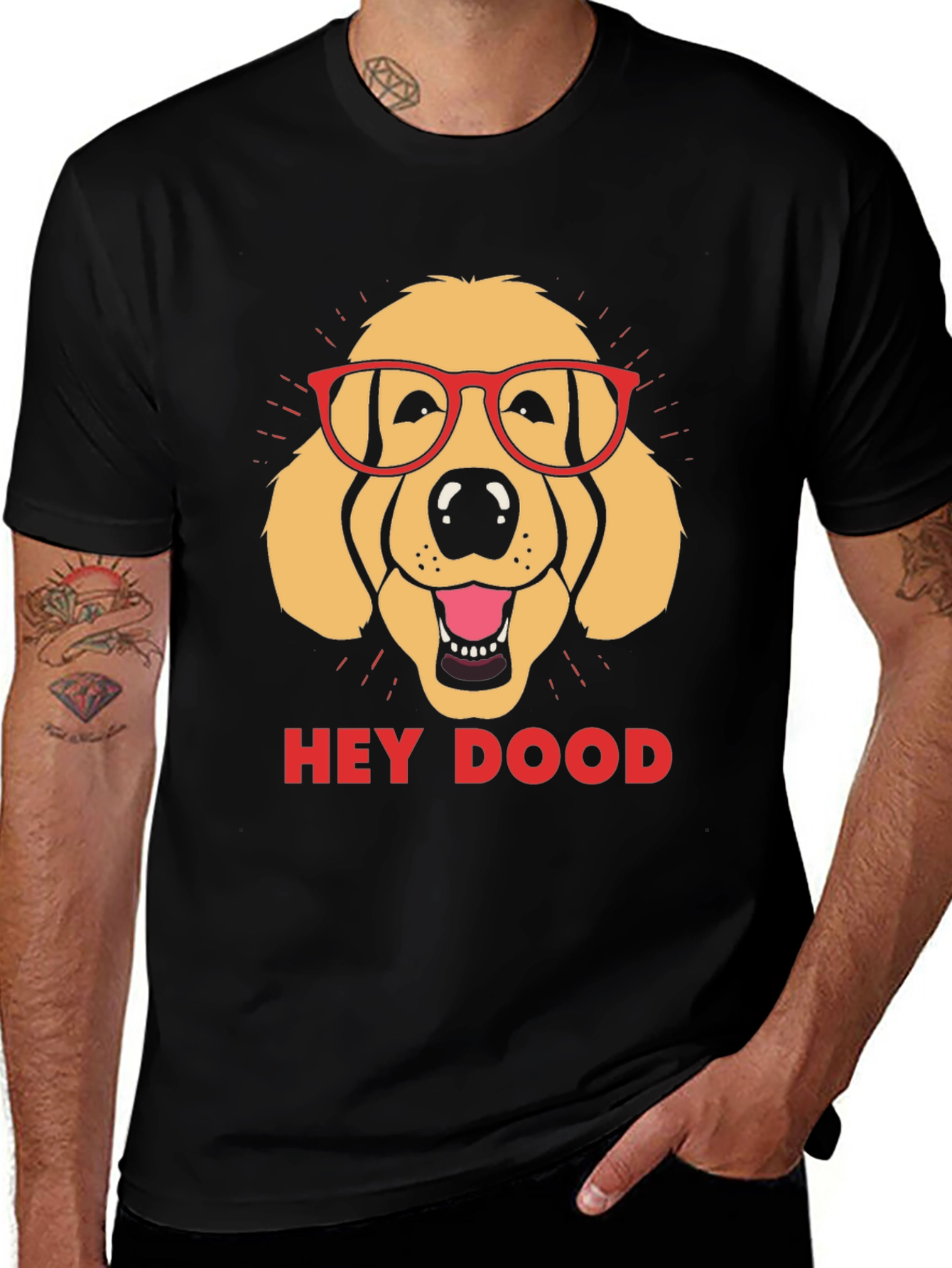 Variant 20 of Hey Dood Golden Retriever Graphic T-Shirt