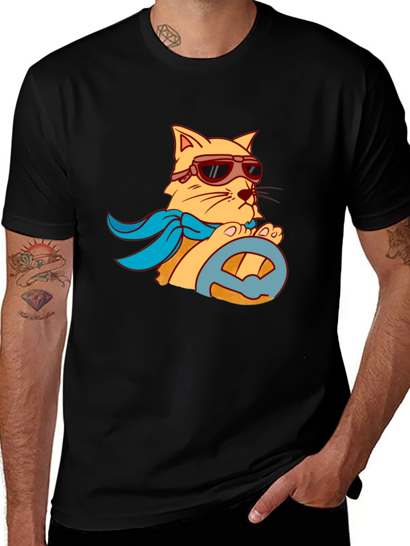 Variant 9 of Driver Cat Graphic Tee - Cool & Comfy