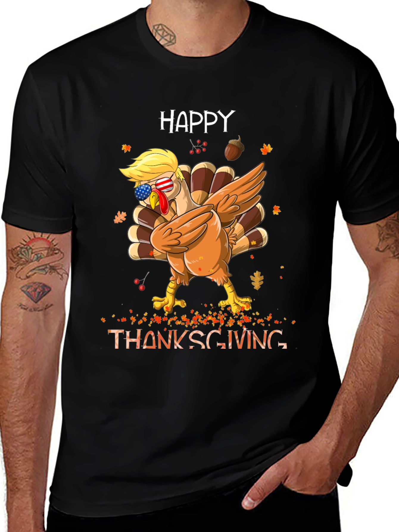 Variant 24 of Happy Thanksgiving Dabbing Turkey Tee