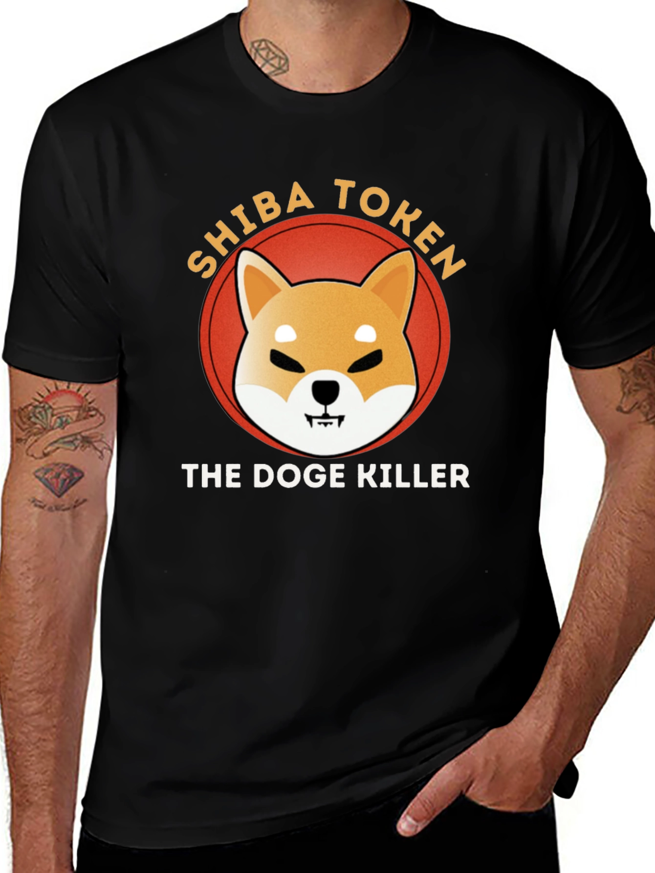Shiba Token Doge Killer Black T-Shirt