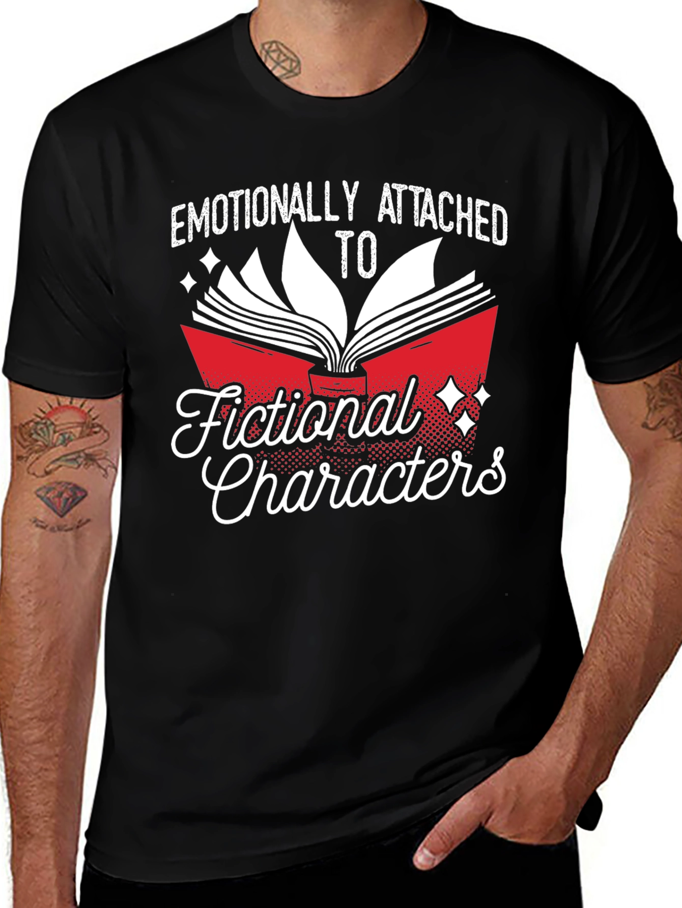 Black Emotionally Attached Fictional Characters T-Shirt main image