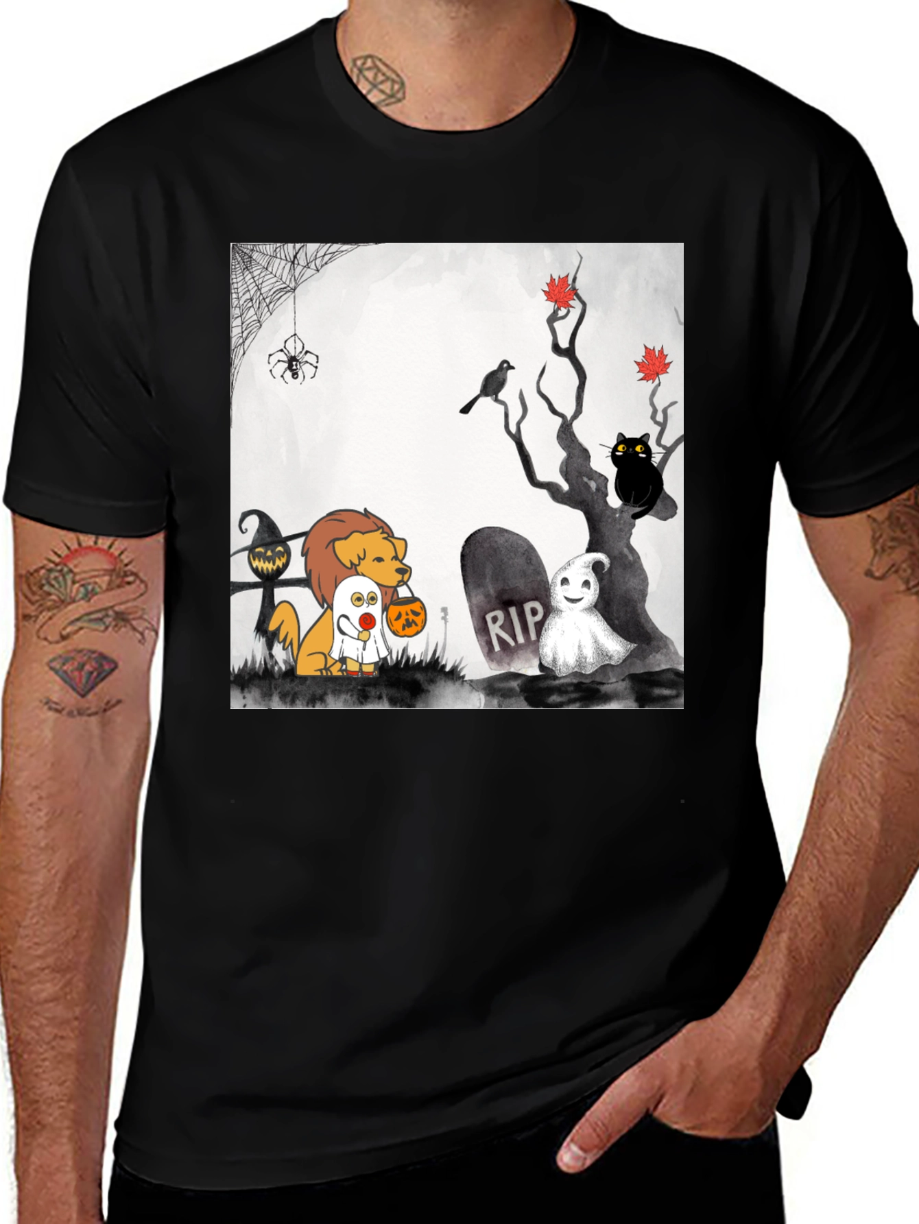 Variant 17 of Halloween Dog Cartoon T-Shirt
