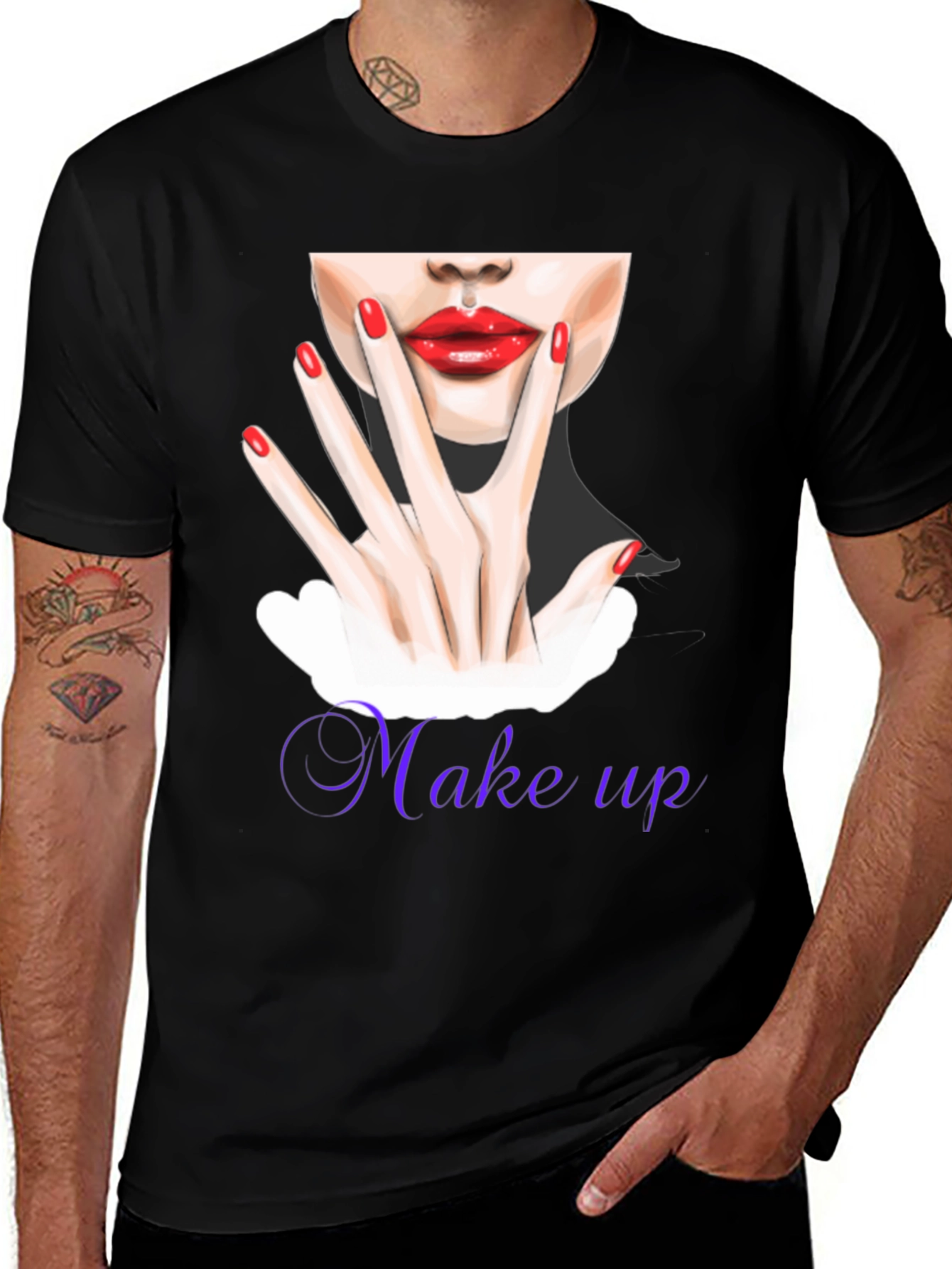 Variant 17 of Makeup Graphic Print T-Shirt
