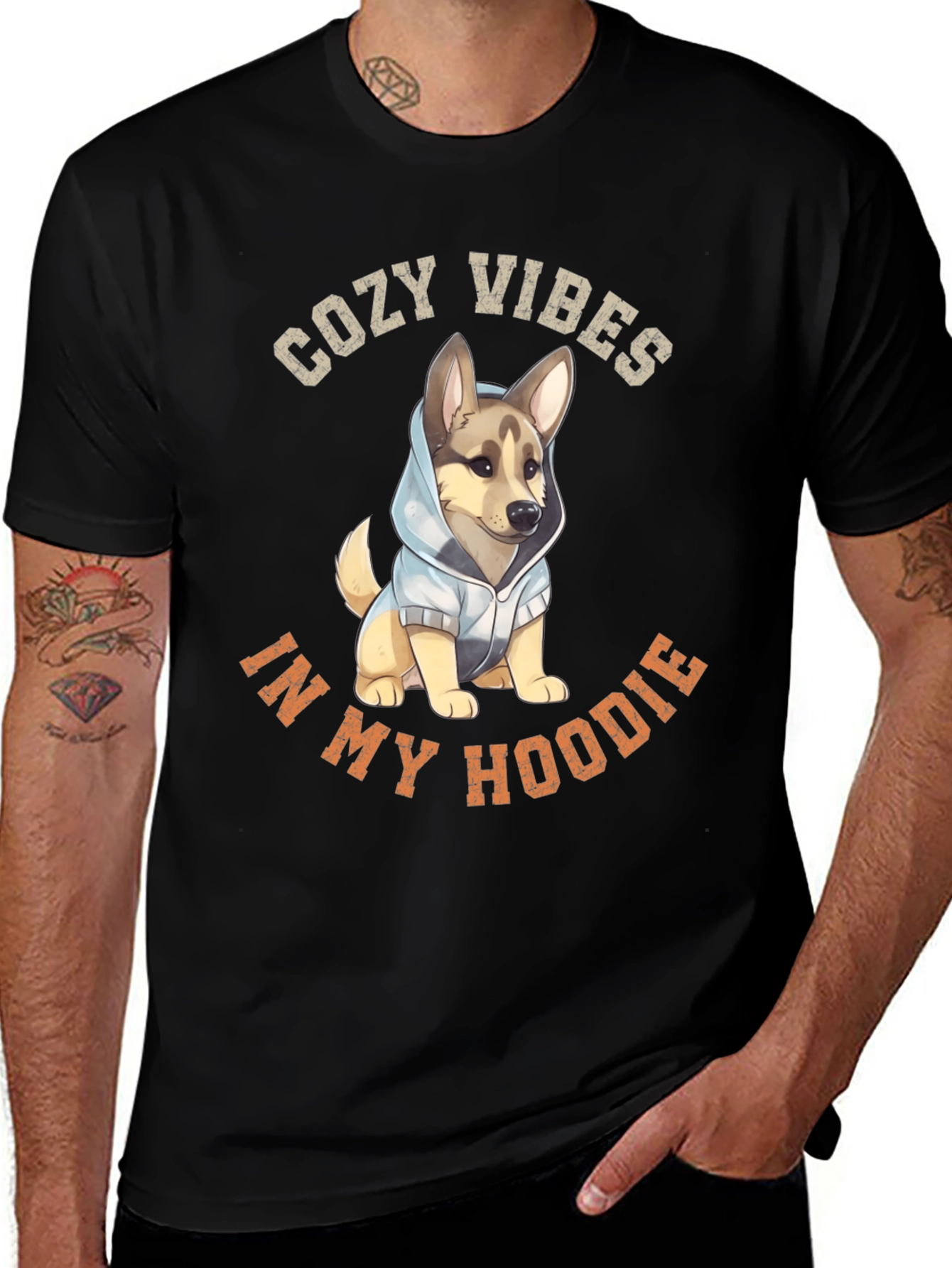 Variant 16 of Cozy Vibes Dog Hoodie T-Shirt