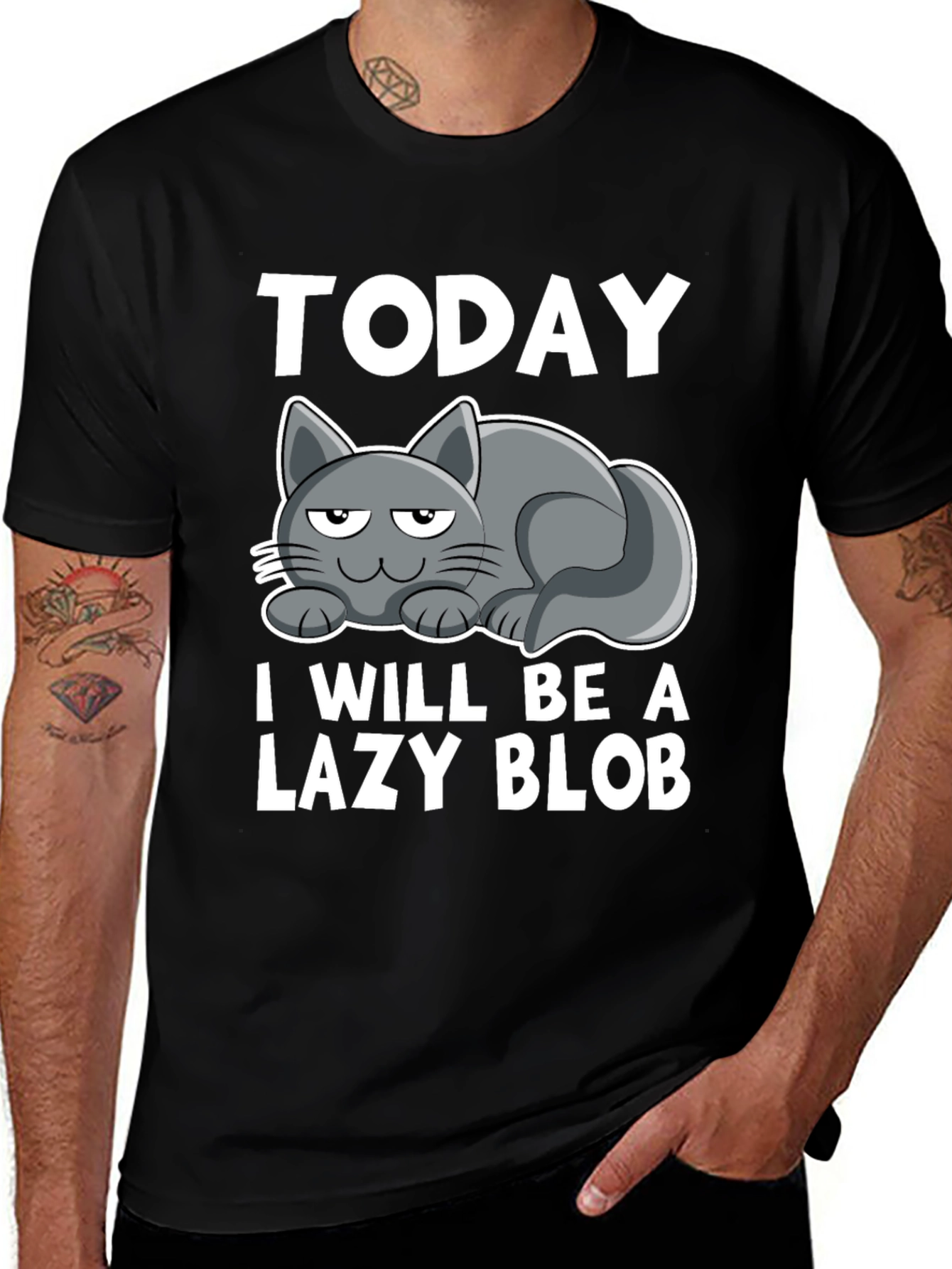 Variant 27 of Lazy Cat Blob T-Shirt