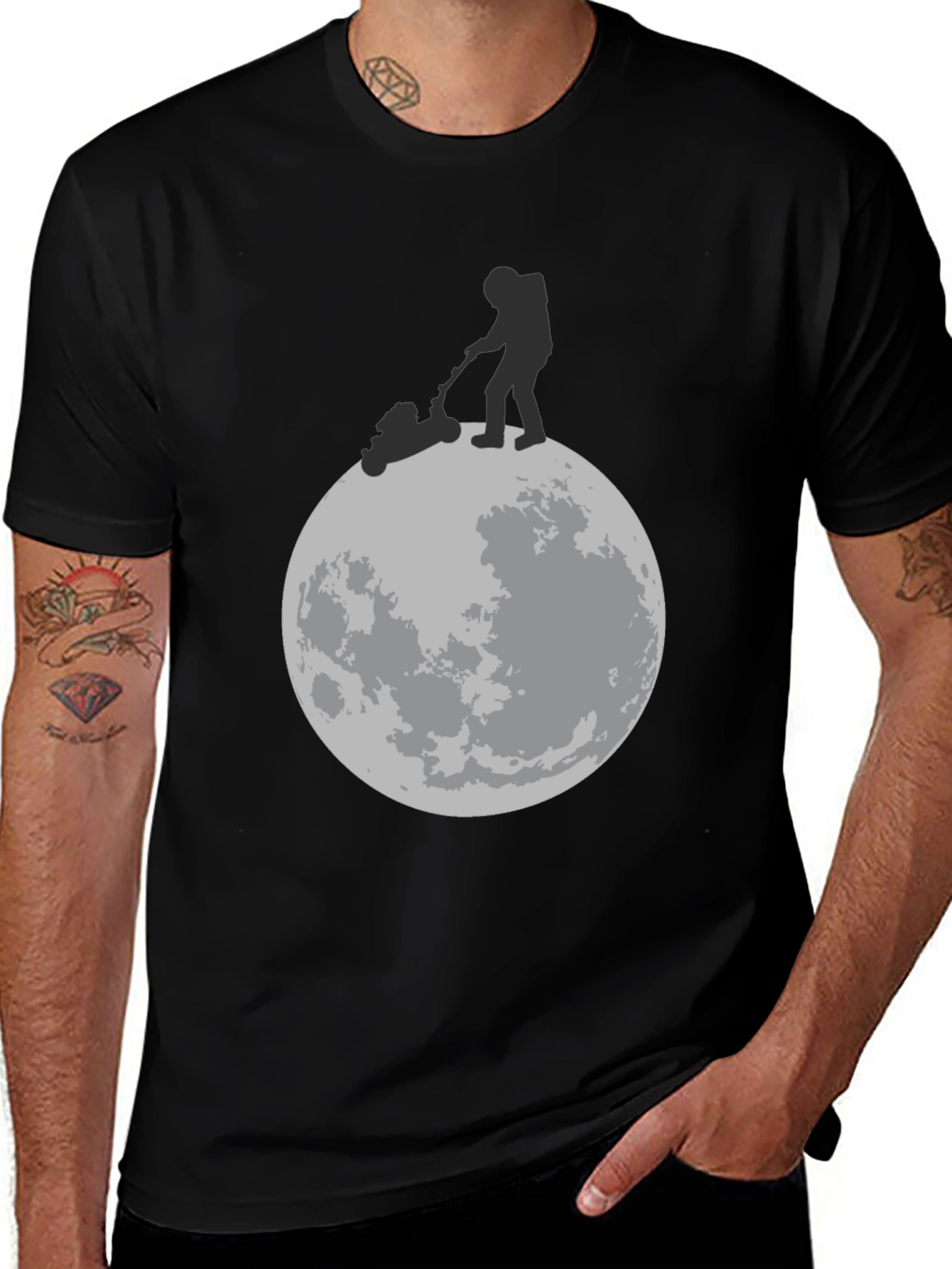 Variant 21 of Moon Mowing Graphic T-Shirt