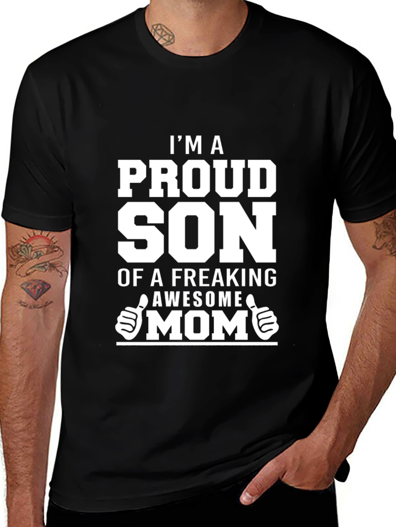 Variant 26 of Proud Son Awesome Mom Graphic T-Shirt