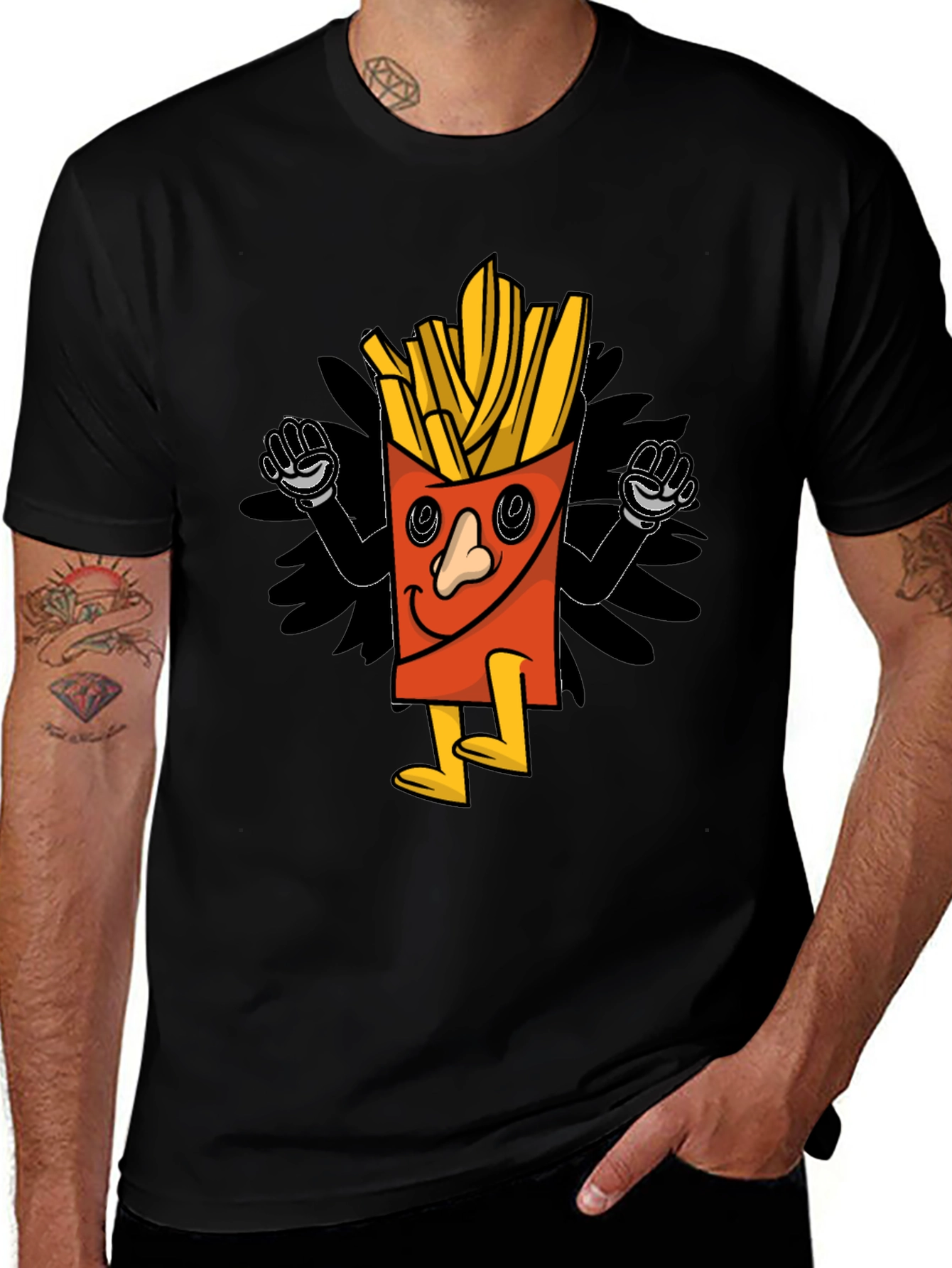 Variant 14 of Cartoon Fries Graphic T-Shirt