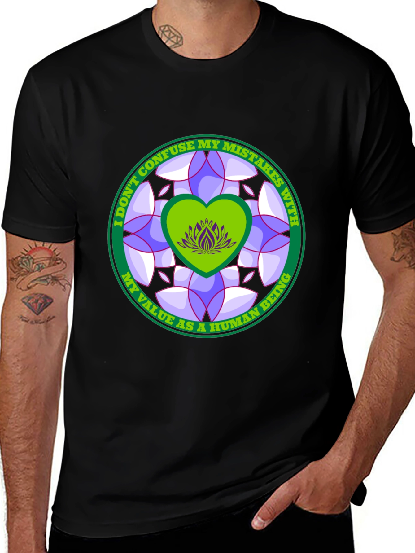 Variant 10 of Inspirational Mandala Heart T-Shirt