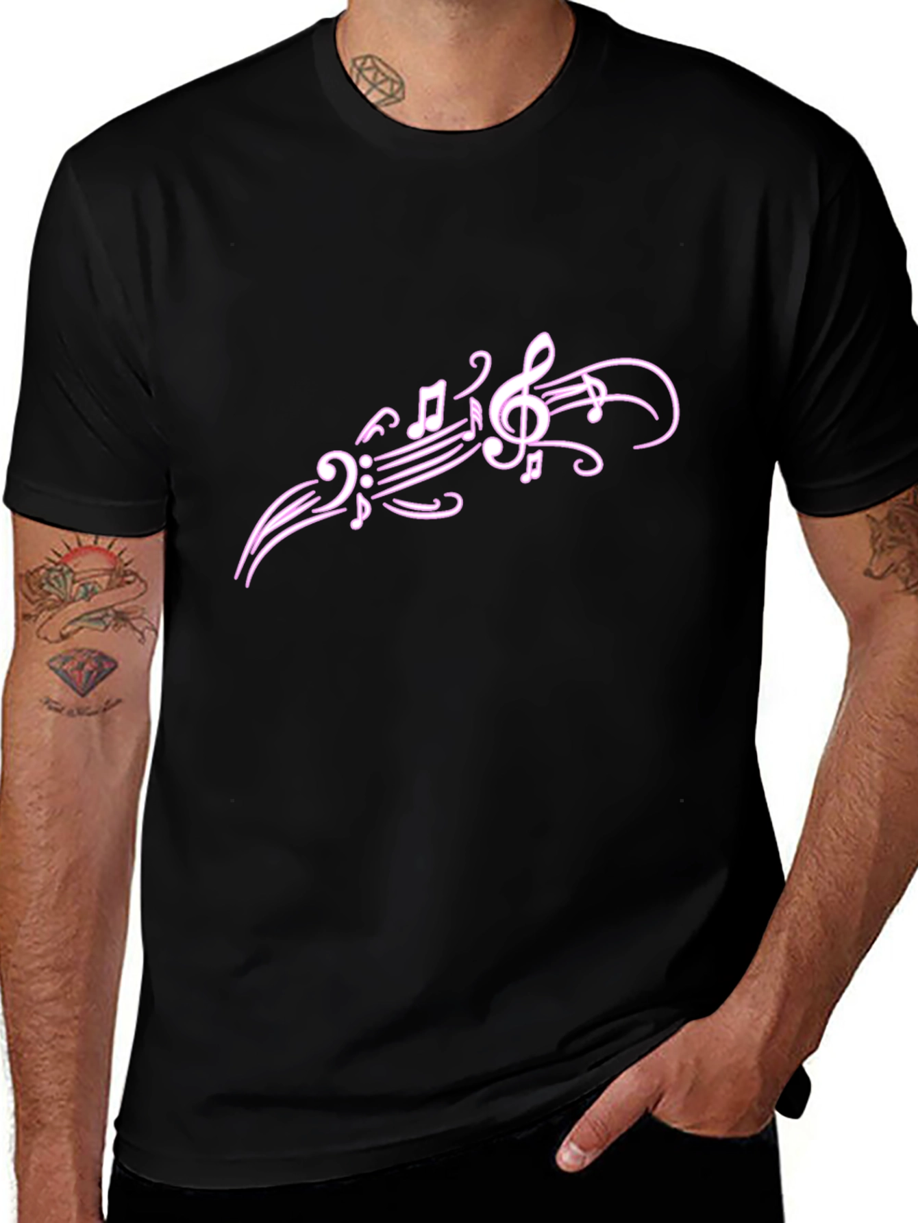 Variant 29 of Music Notes Graphic T-Shirt - Casual Style