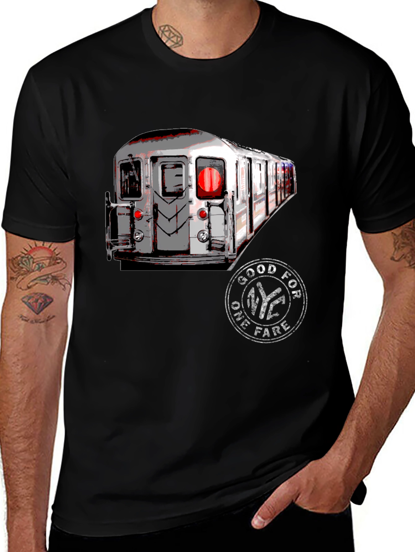 Variant 3 of NYC Subway Train Graphic Tee