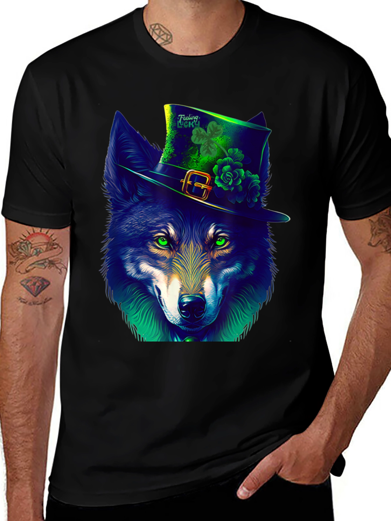 Variant 13 of St. Patrick's Day Wolf T-Shirt