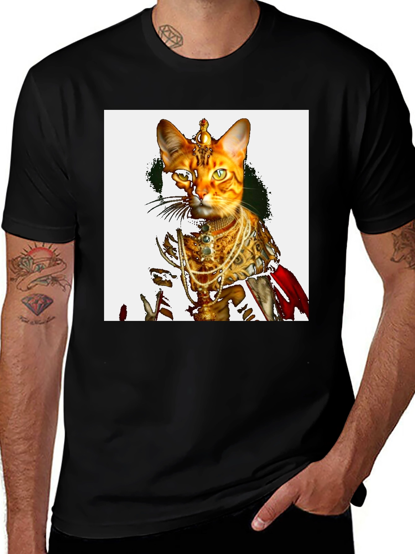 Variant 13 of Royal Cat T-Shirt - Unique Graphic Tee