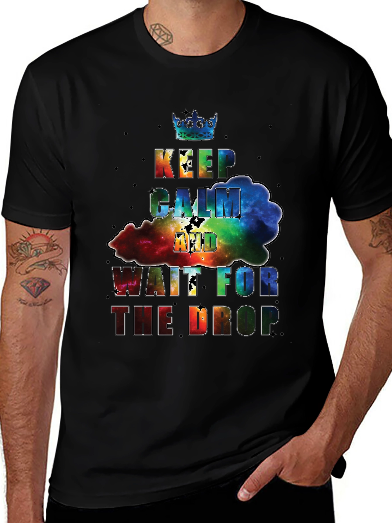 Variant 18 of Keep Calm and Wait for the Drop Black T-Shirt