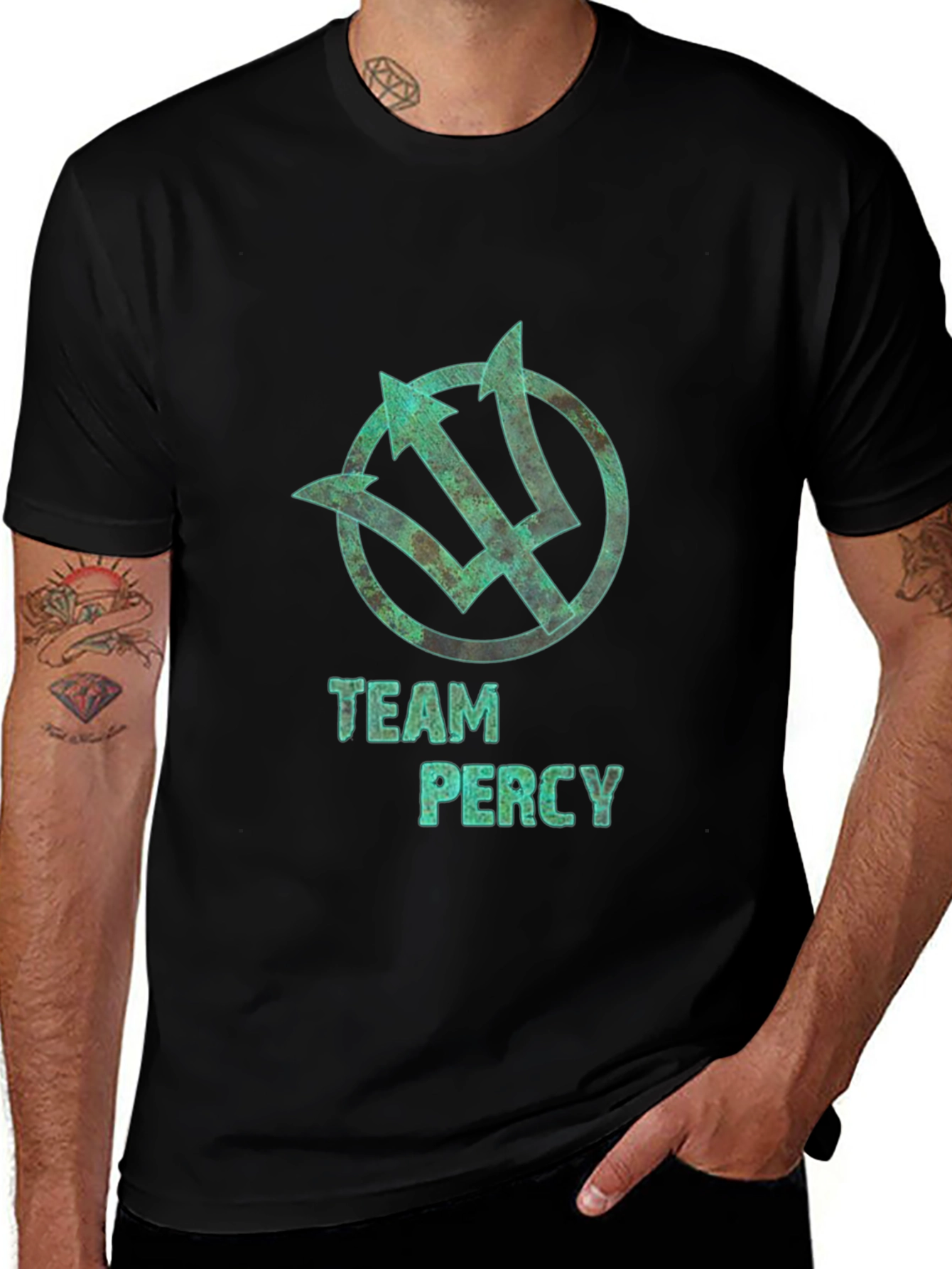 Team Percy Trident Graphic T-Shirt - Black