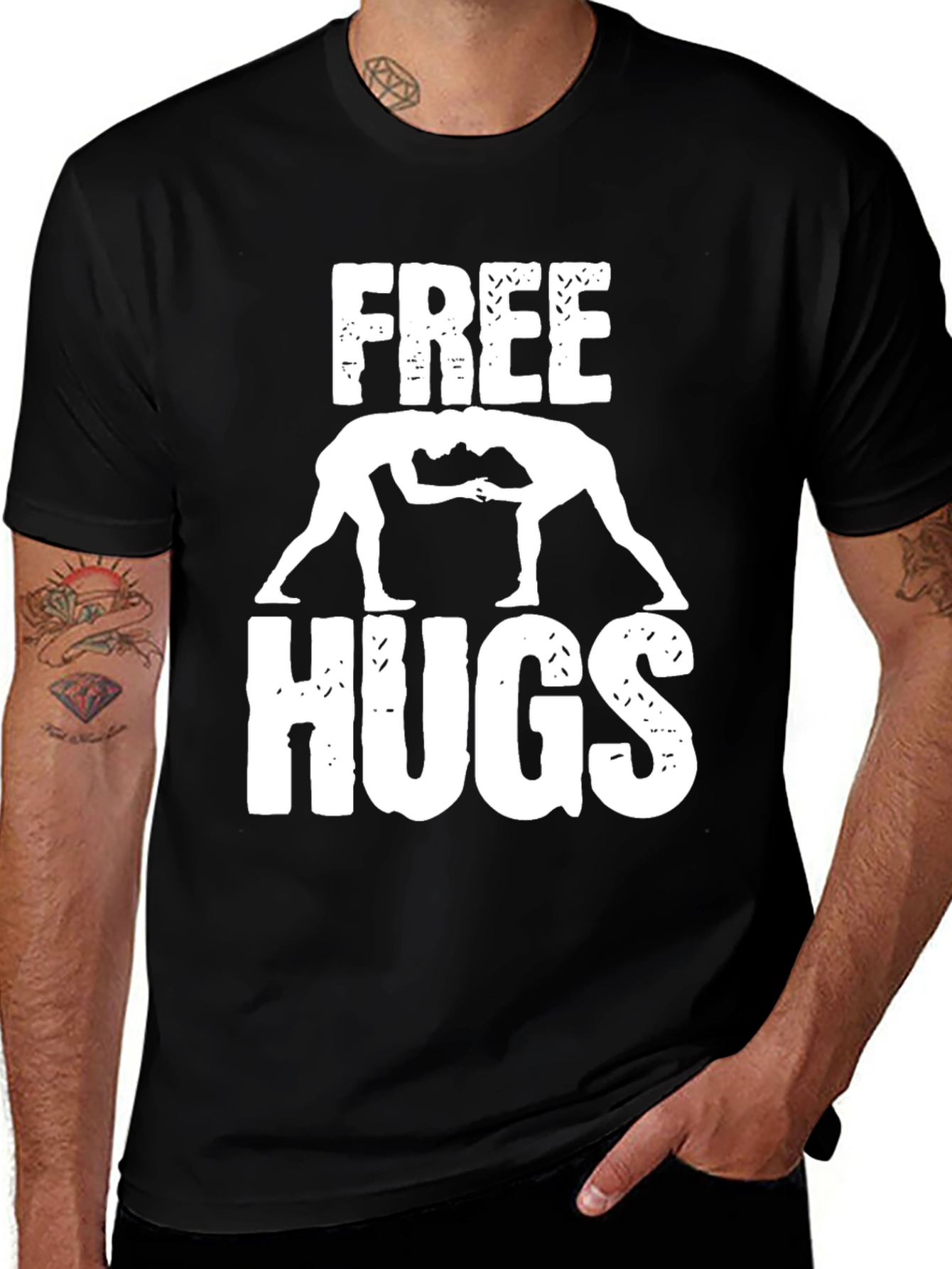 Variant 26 of Free Hugs Wrestling Graphic T-Shirt