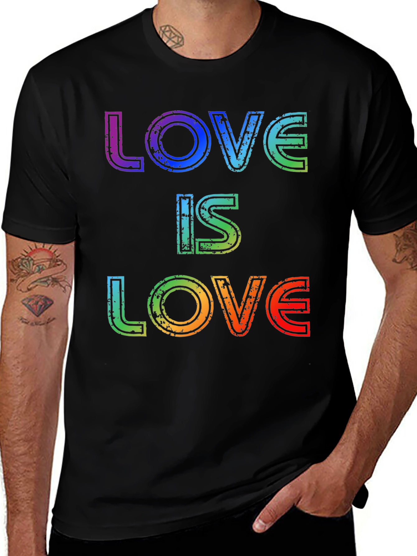 Love Is Love Rainbow Graphic Tee
