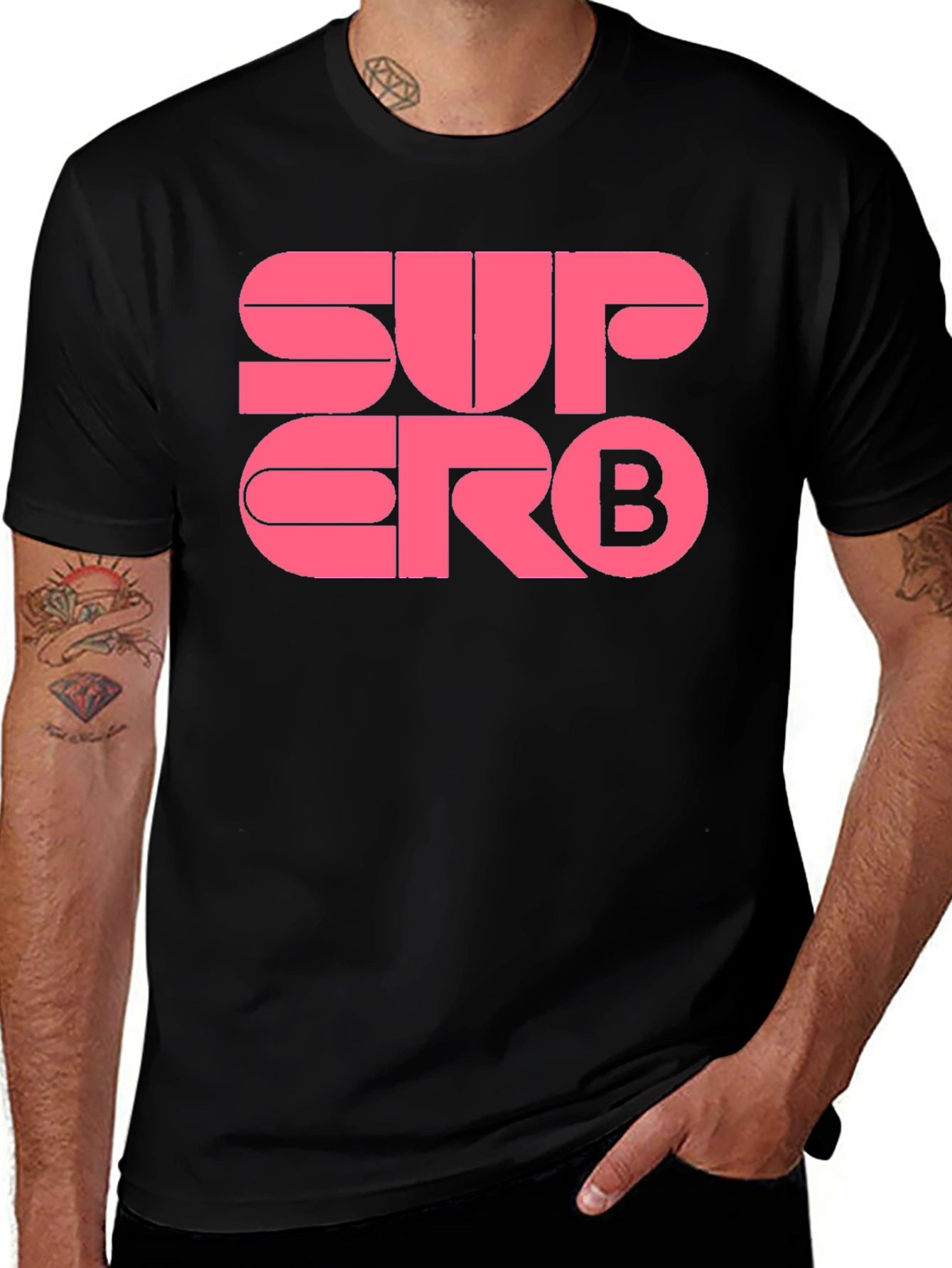 Variant 19 of Superb Graphic Tee - Soft Black Cotton Blend