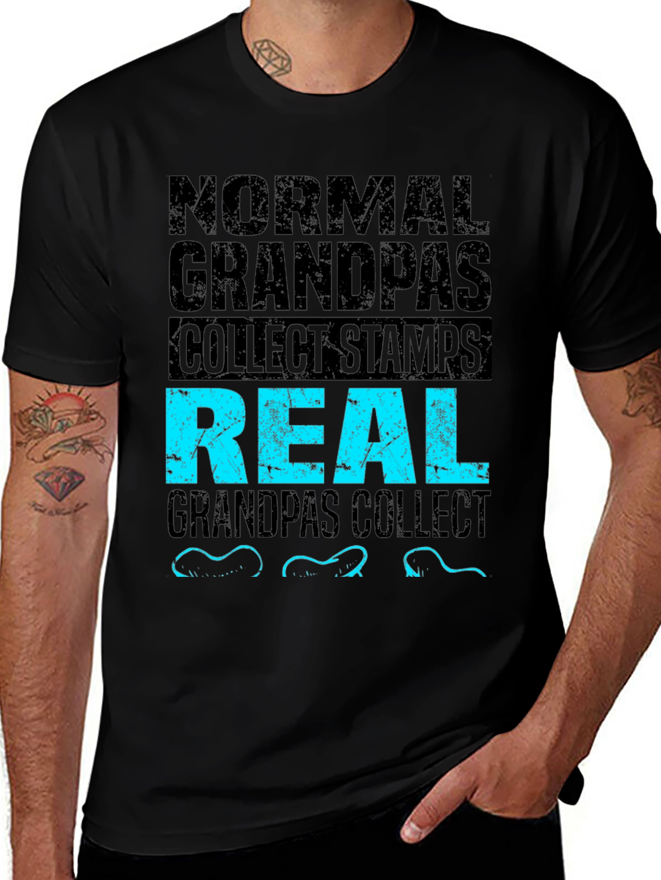 Variant 17 of Real Grandpas Collect Worms T-Shirt