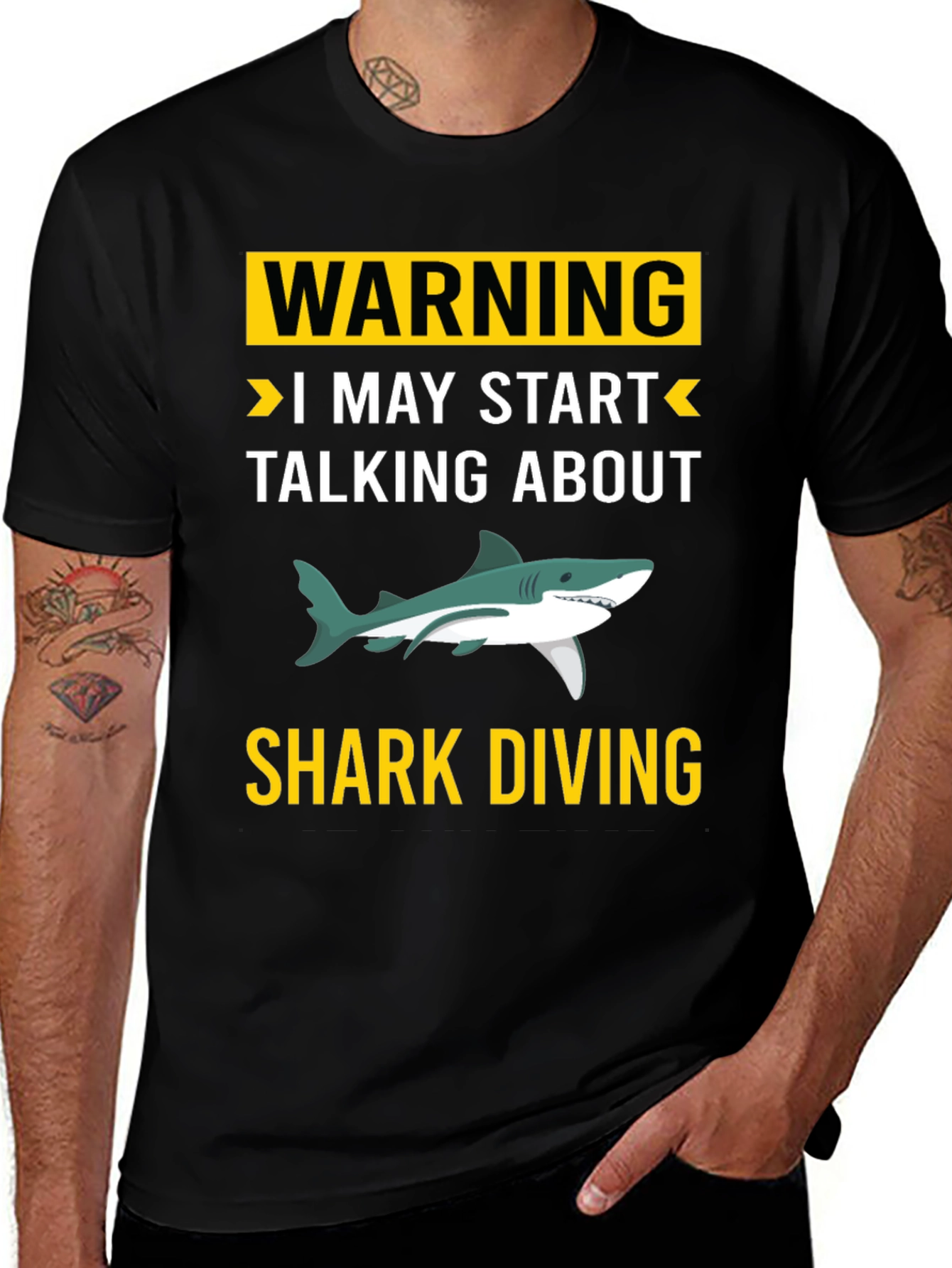 Warning Shark Diving T-Shirt