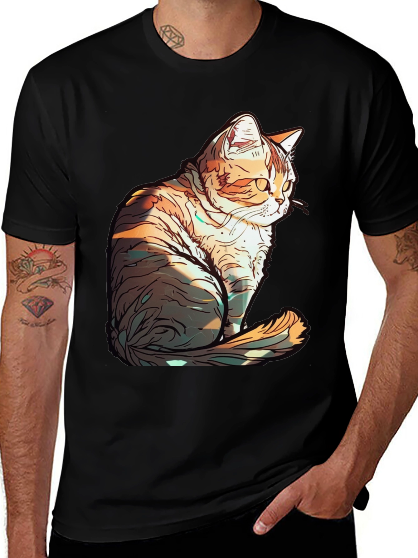 Variant 18 of Cool Cat Graphic T-Shirt