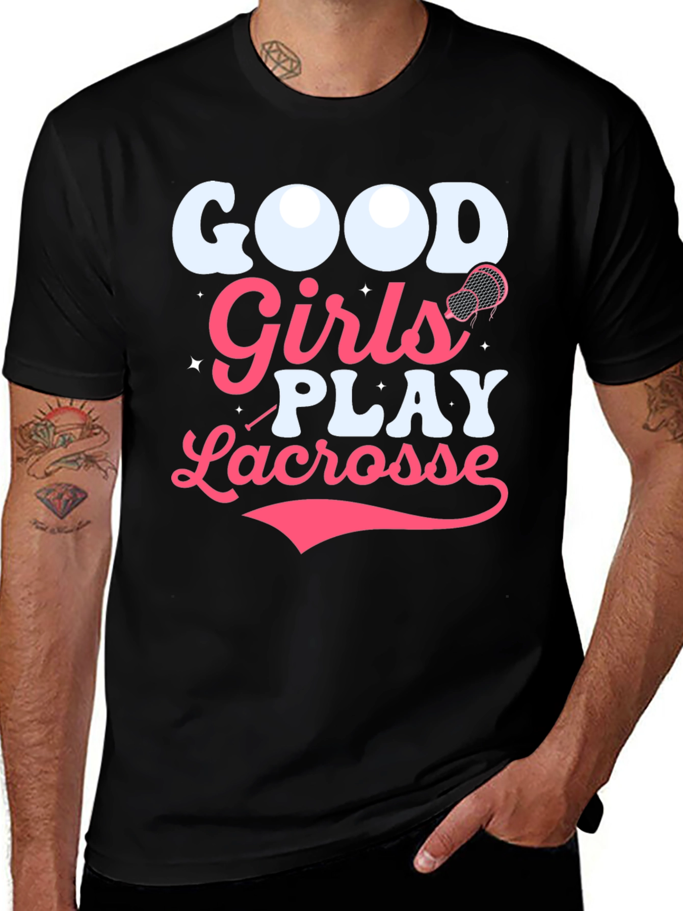 Variant 30 of Good Girls Play Lacrosse Graphic T-Shirt
