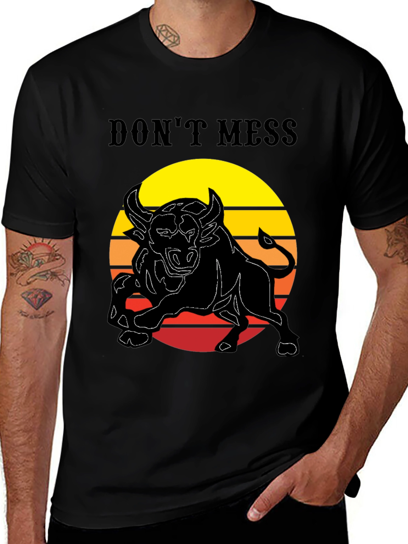 Variant 10 of Don't Mess Bull Graphic T-Shirt