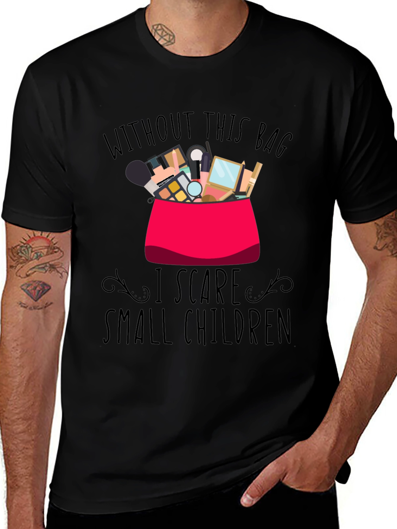 Variant 3 of Makeup Bag T-Shirt - I Scare Small Children