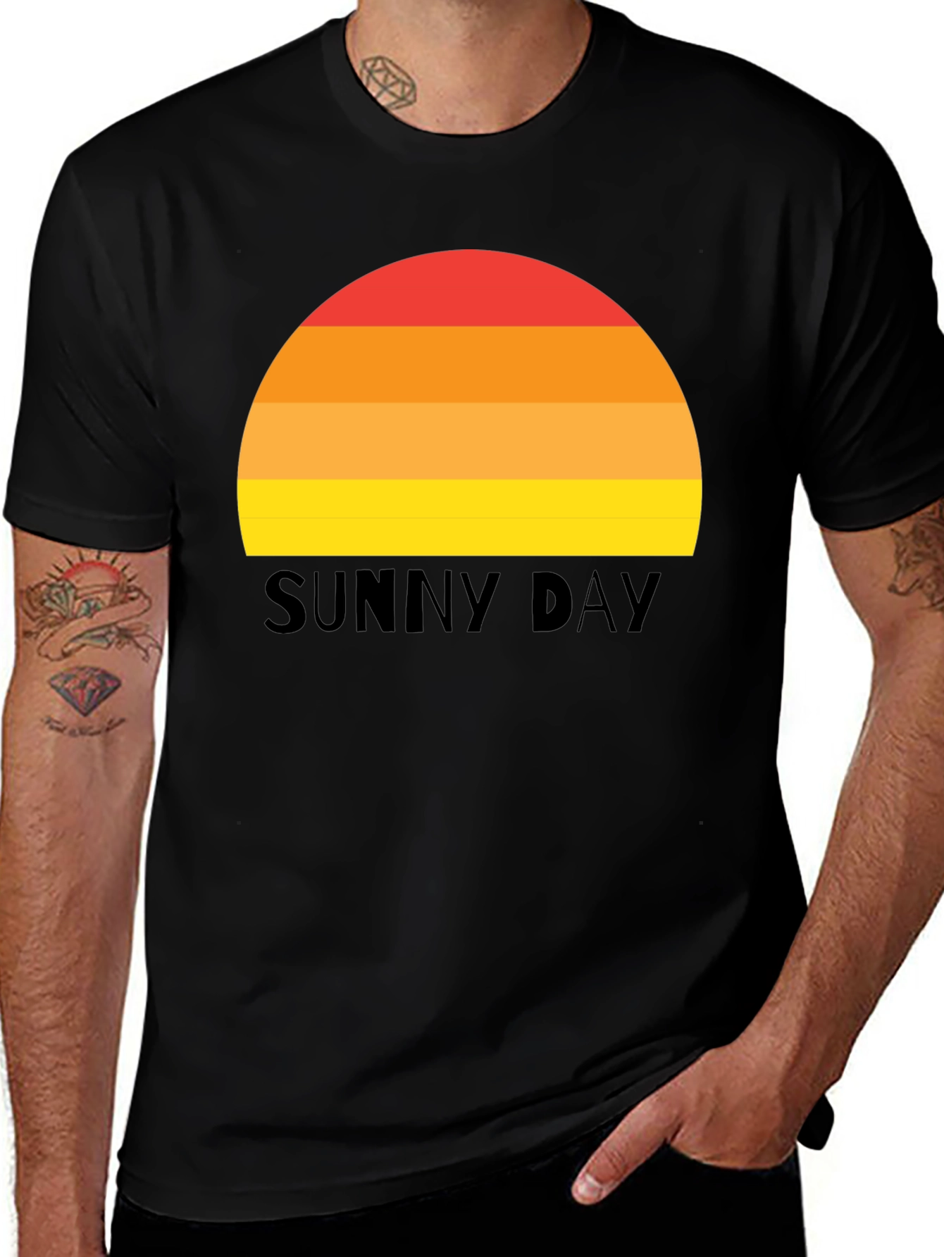 Retro Sunset Graphic Tee - Sunny Day T-Shirt