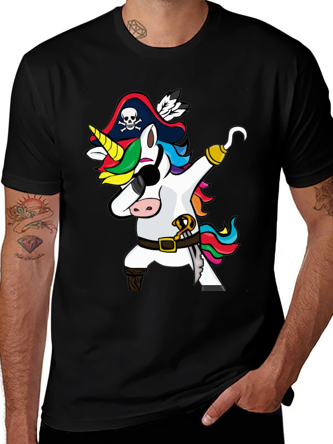 Variant 15 of Pirate Unicorn T-Shirt Funny Dab Dance Tee