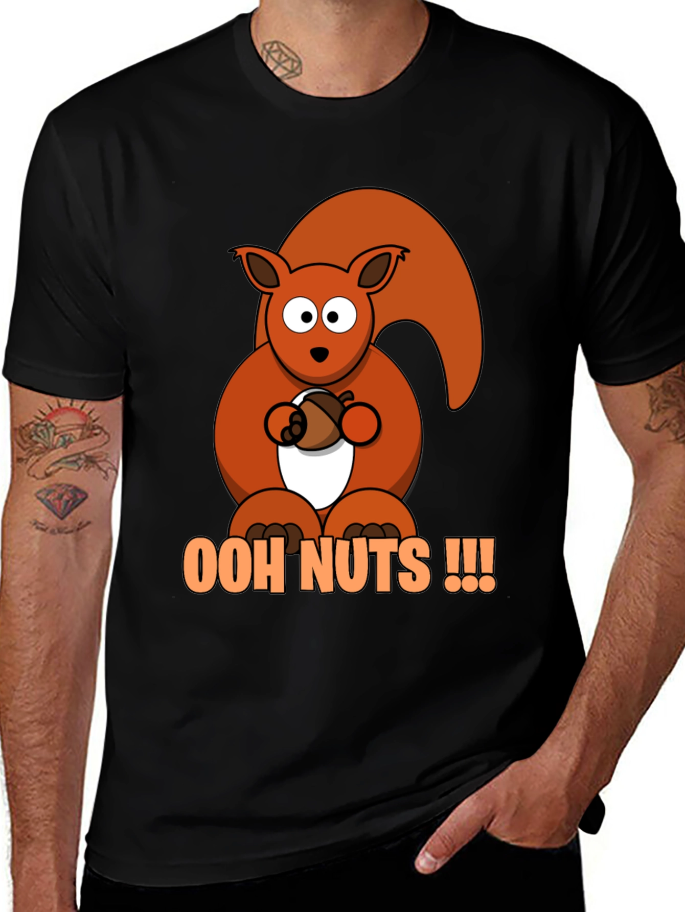 Variant 30 of Ooh Nuts Squirrel Graphic Tee - Fun Novelty T-Shirt
