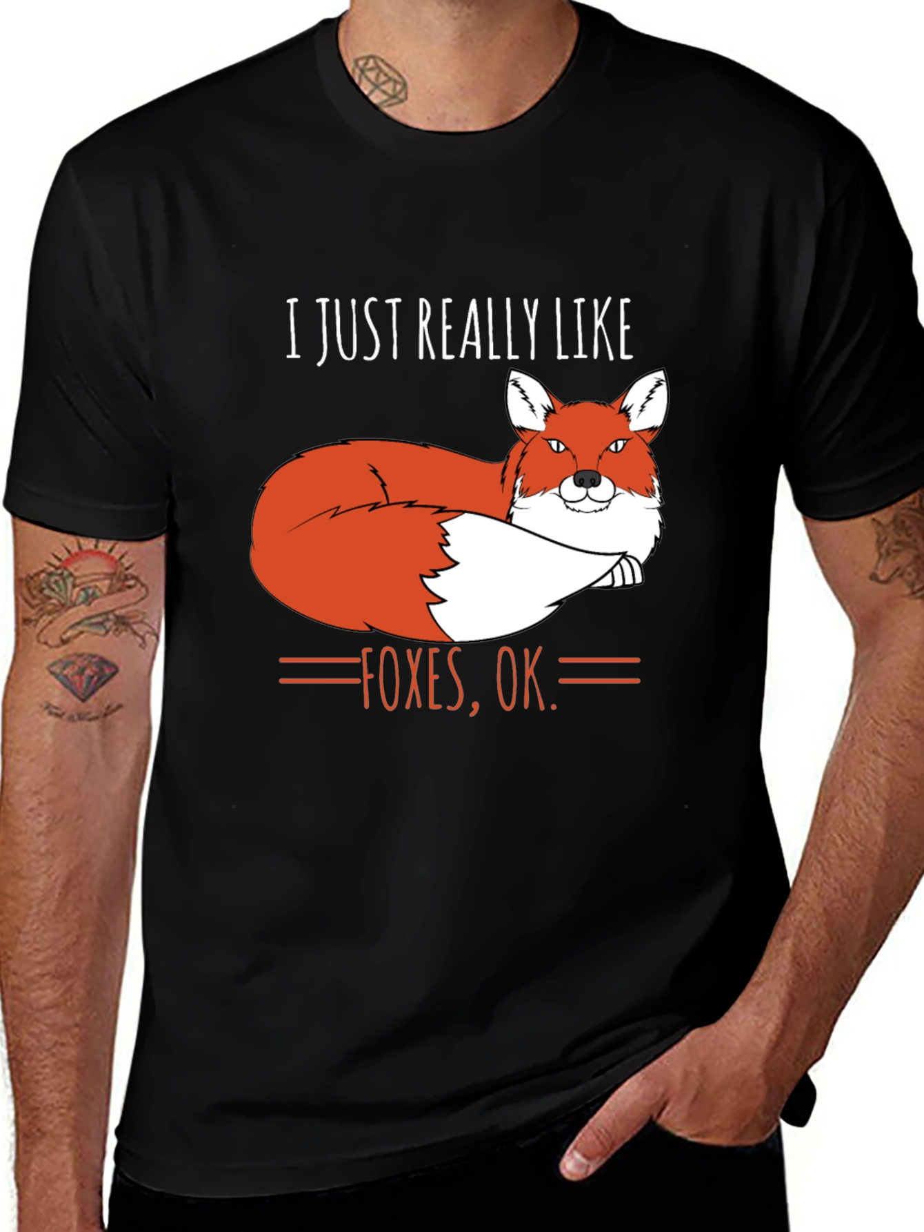 Variant 2 of I Just Really Like Foxes, OK. T-Shirt