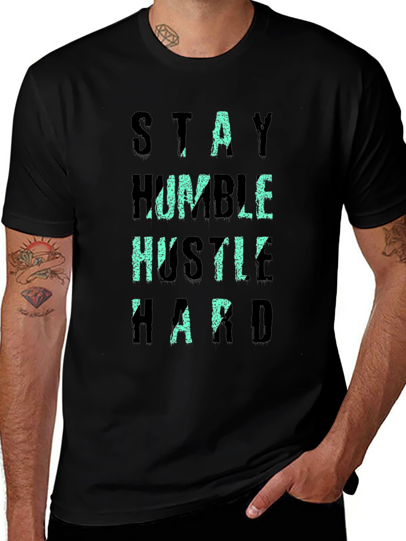 Stay Humble Hustle Hard Black T-Shirt