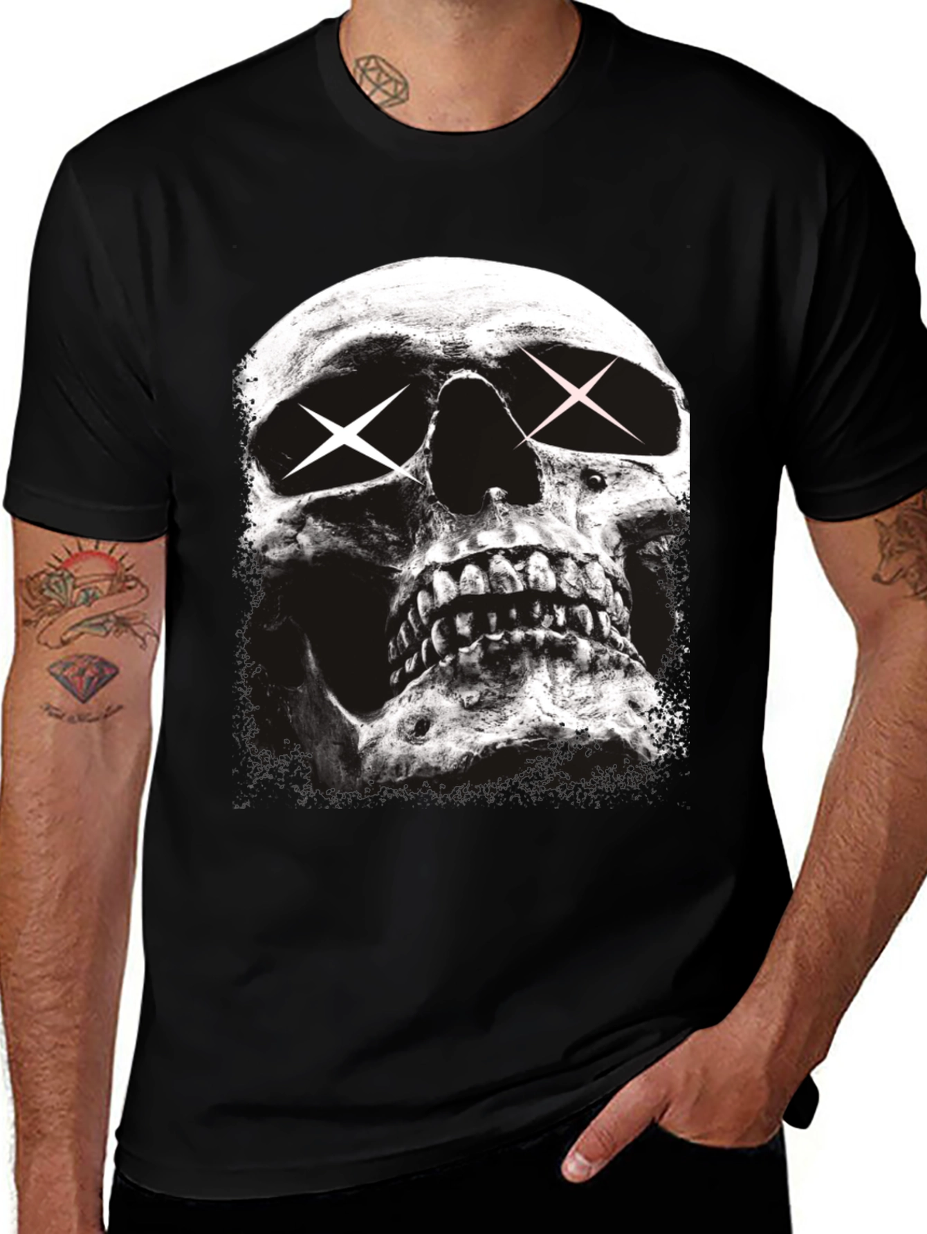Variant 23 of Skull X Eyes T-Shirt - Graphic Print Tee