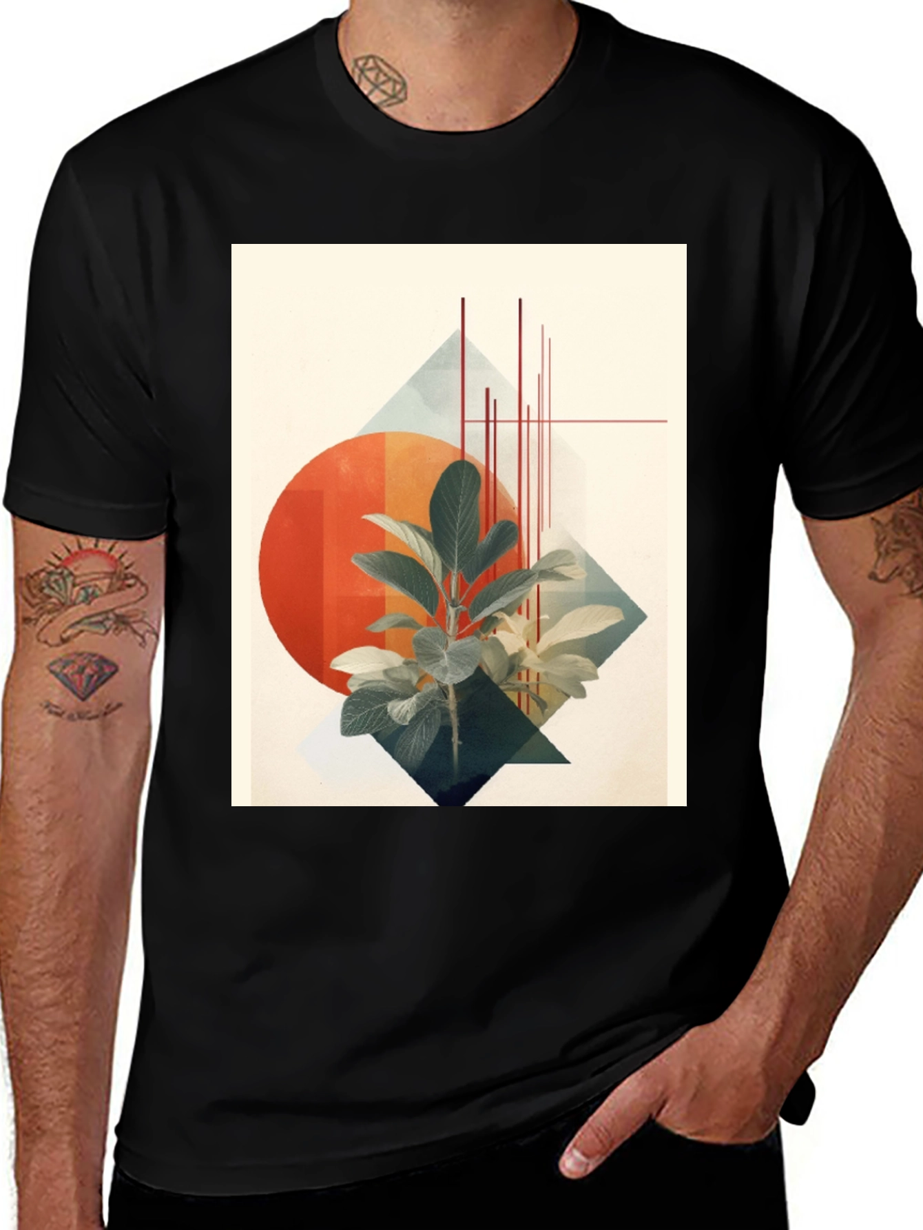 Variant 12 of Abstract Botanical Graphic Tee