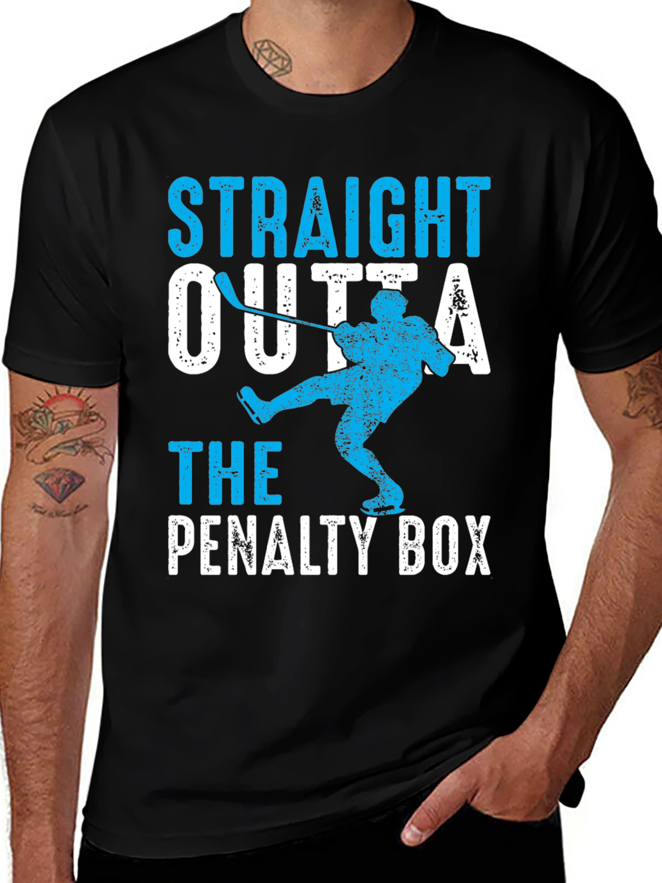 Variant 22 of Straight Outta The Penalty Box Hockey T-Shirt