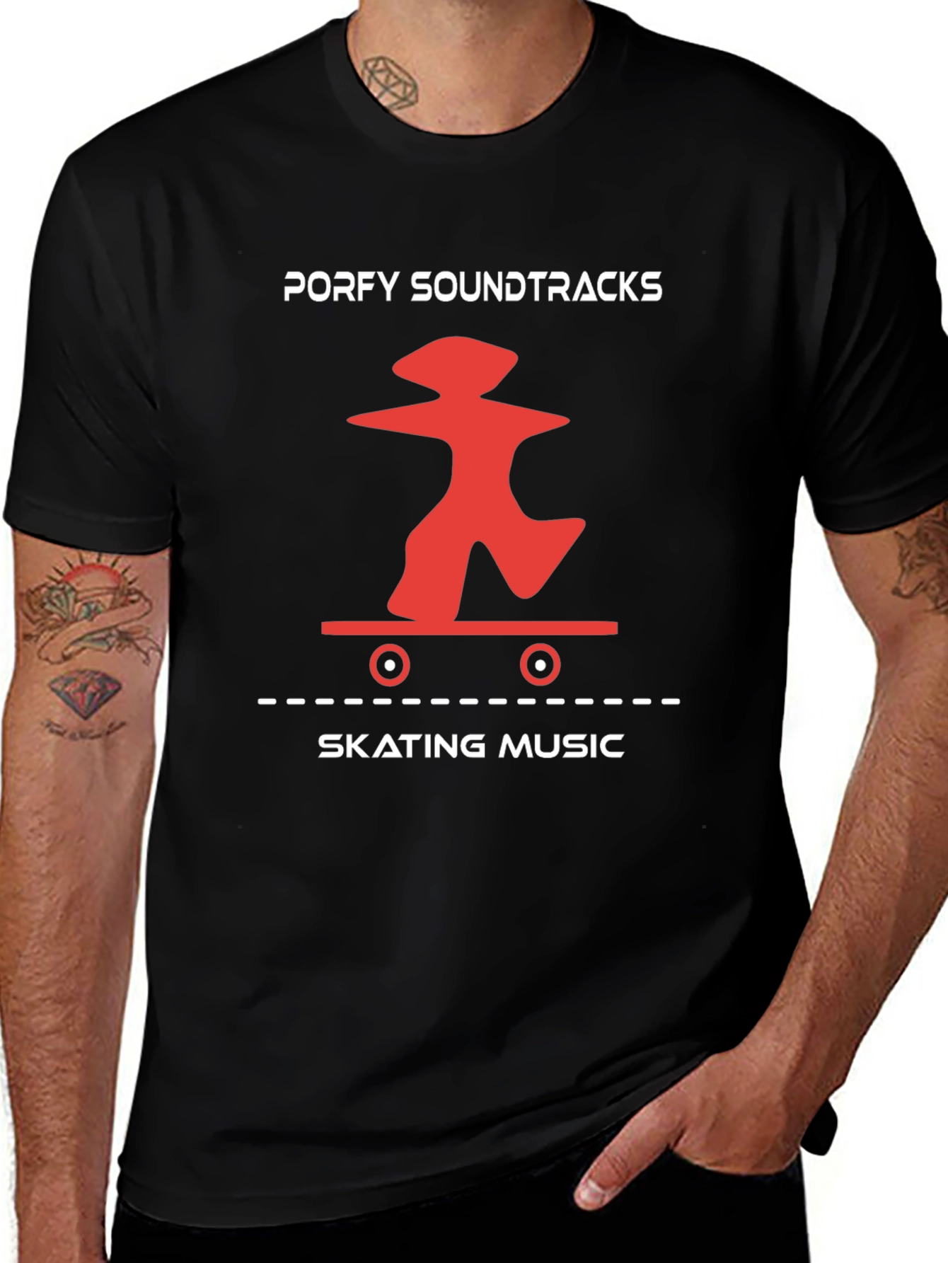 Variant 26 of Porfy Soundtracks Skating Music Graphic Tee