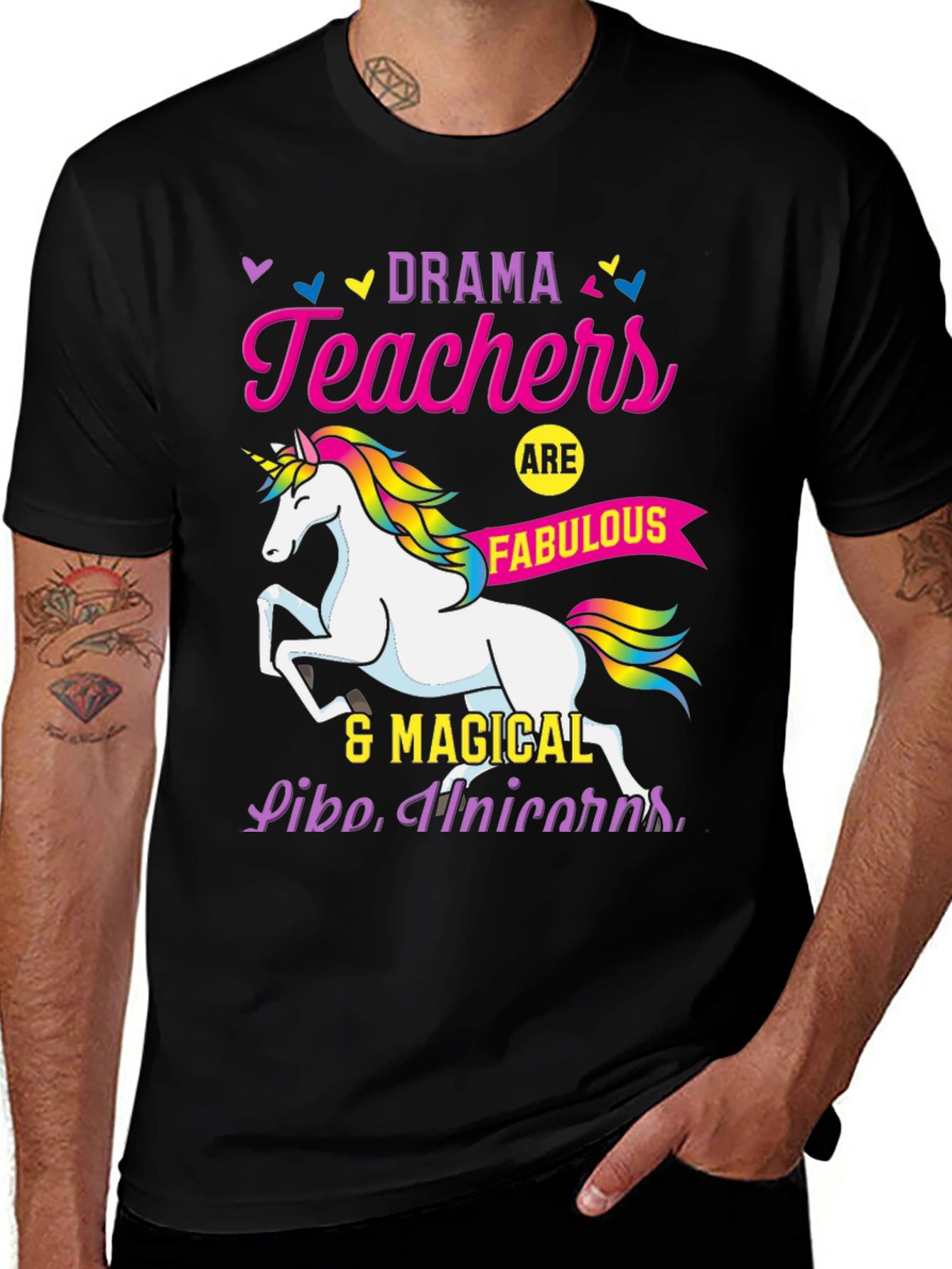 Variant 20 of Drama Teachers Are Fabulous Like Unicorns T-Shirt
