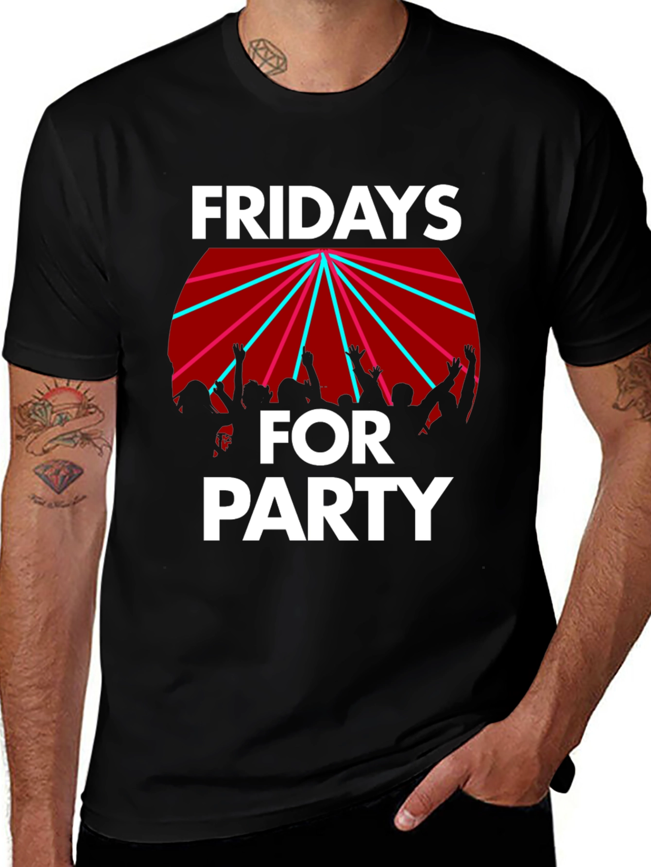 Fridays for Party Graphic Tee - Black