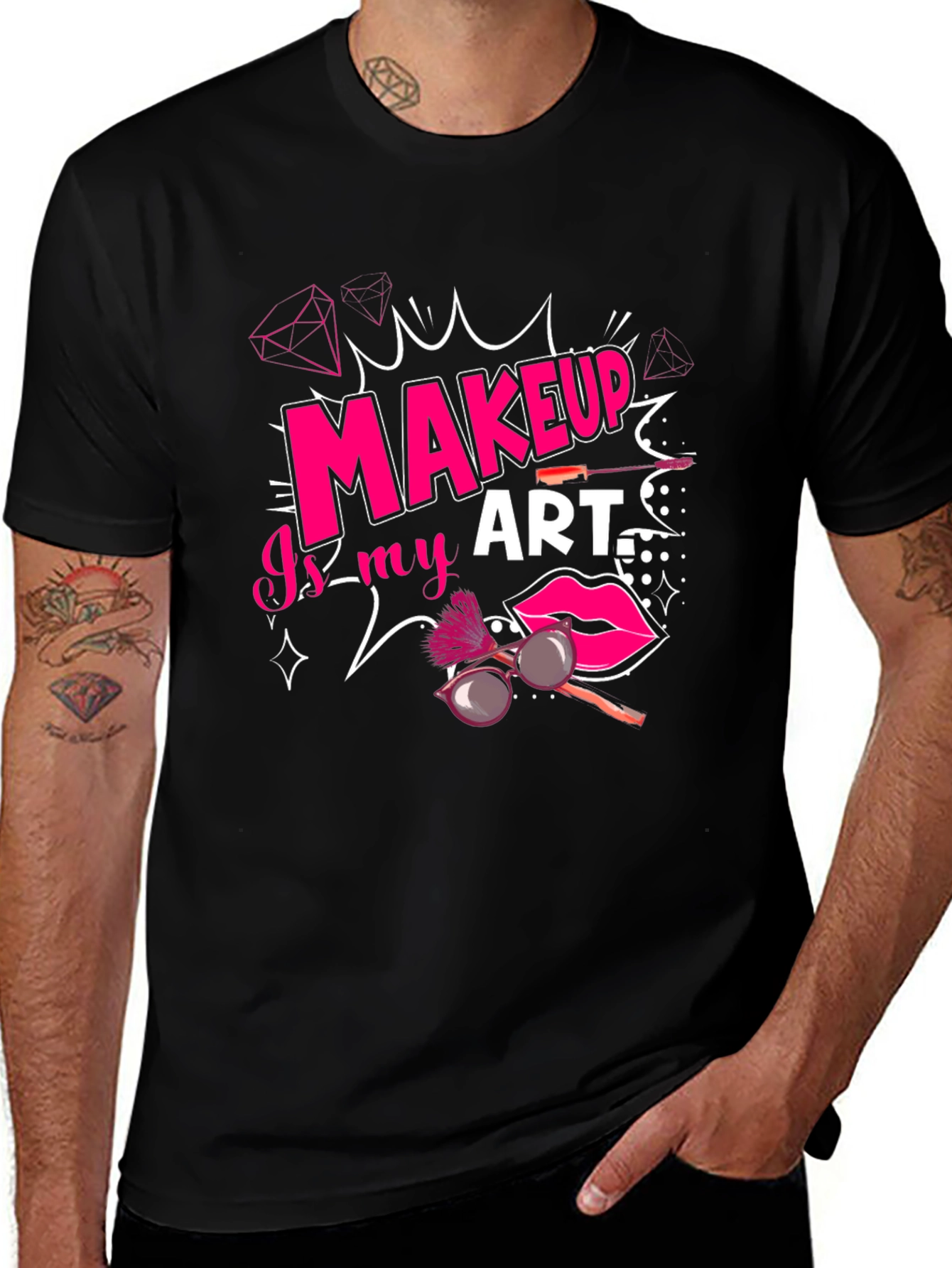 Variant 16 of Makeup is My Art T-Shirt - Black