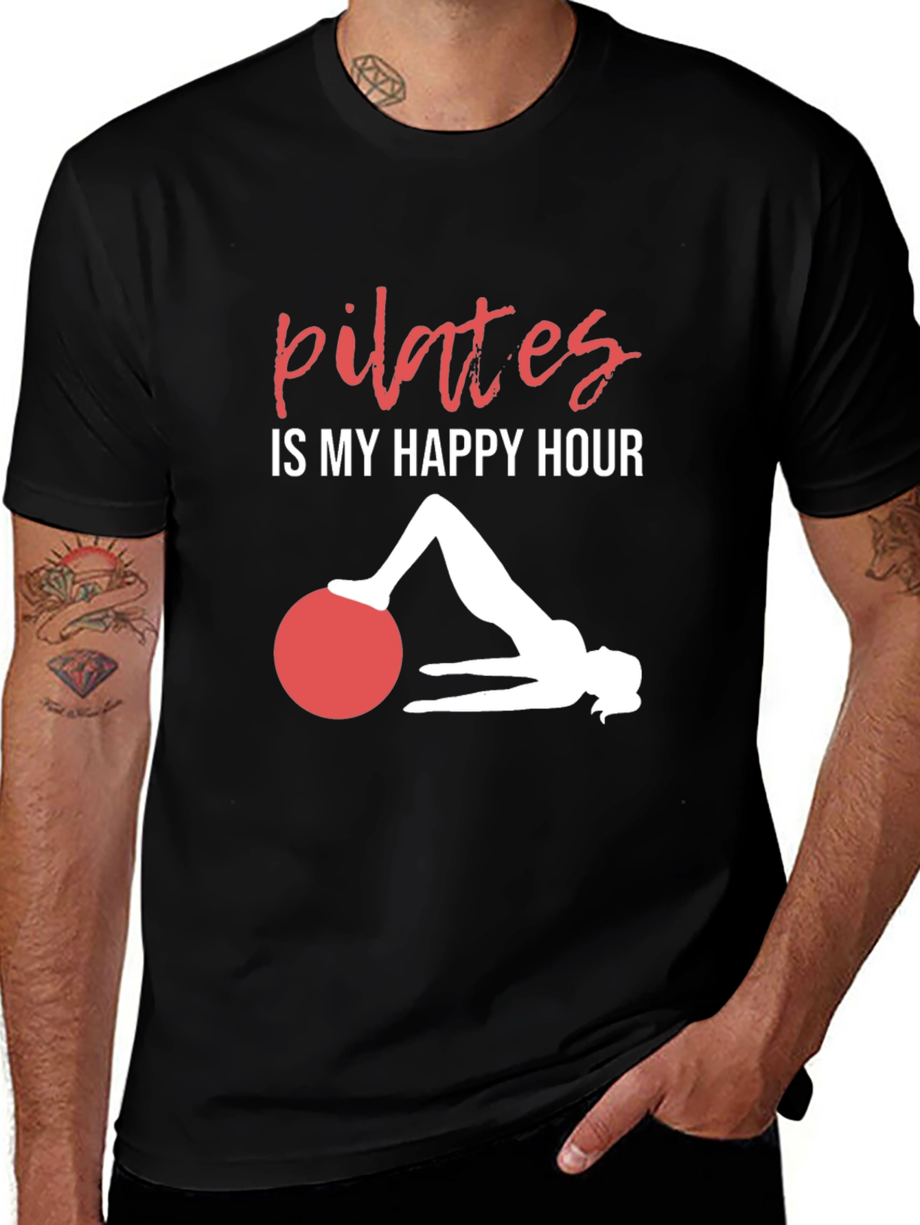 Pilates Is My Happy Hour T-Shirt, Workout Tee