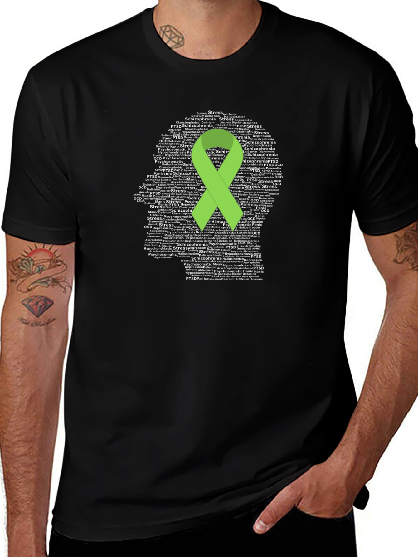 Variant 6 of Mental Health Awareness Ribbon T-Shirt