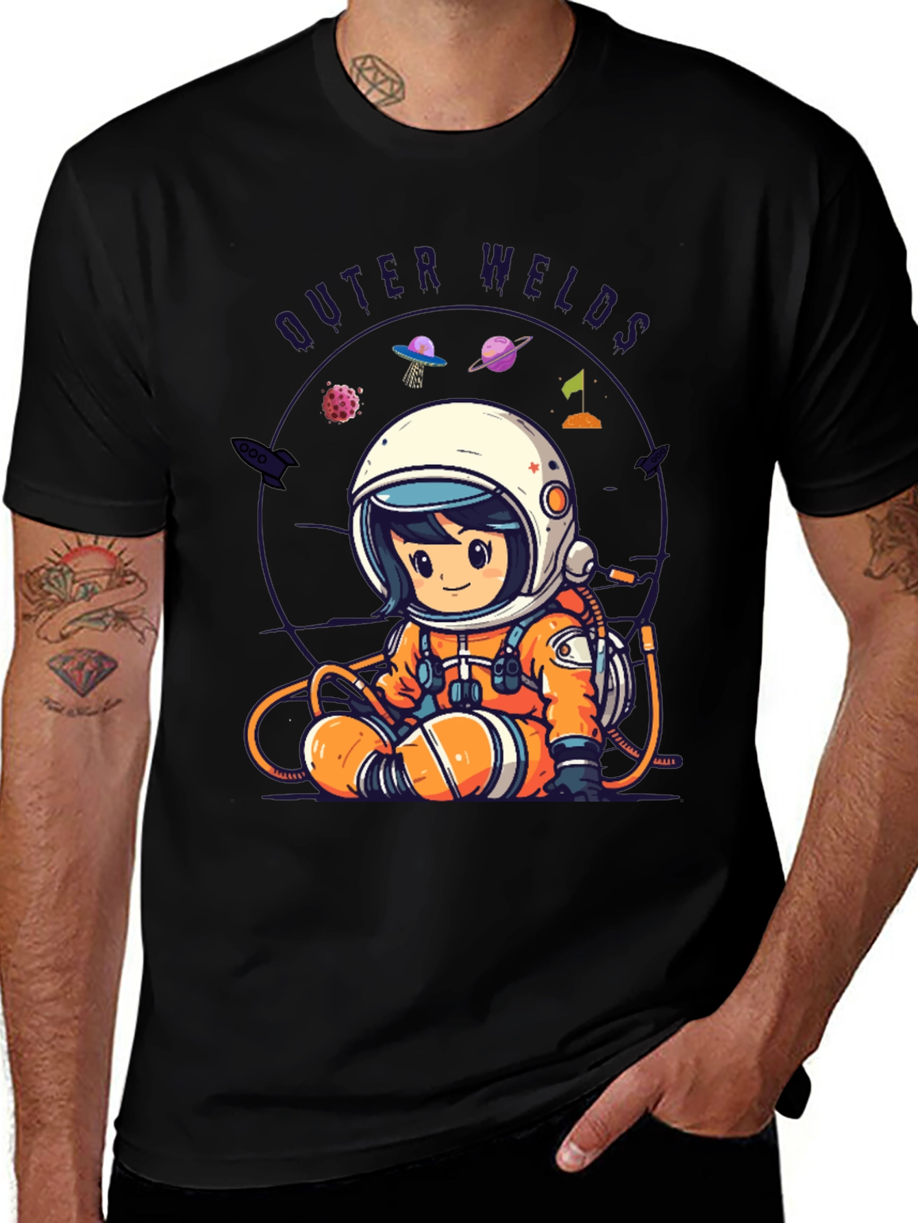 Variant 9 of Outer Welds Astronaut Graphic Tee