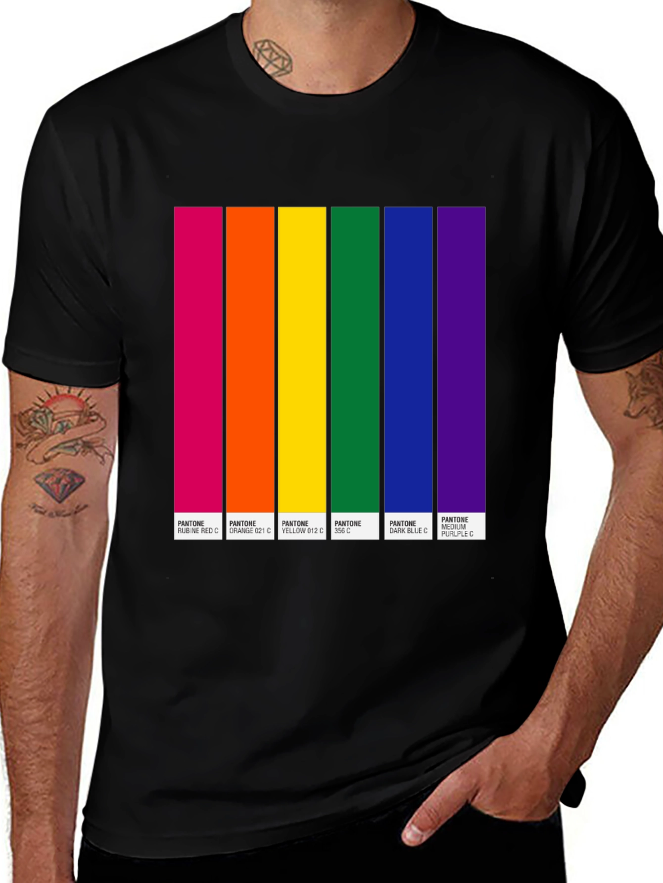 Variant 26 of Rainbow Pantone Color Bar T-Shirt