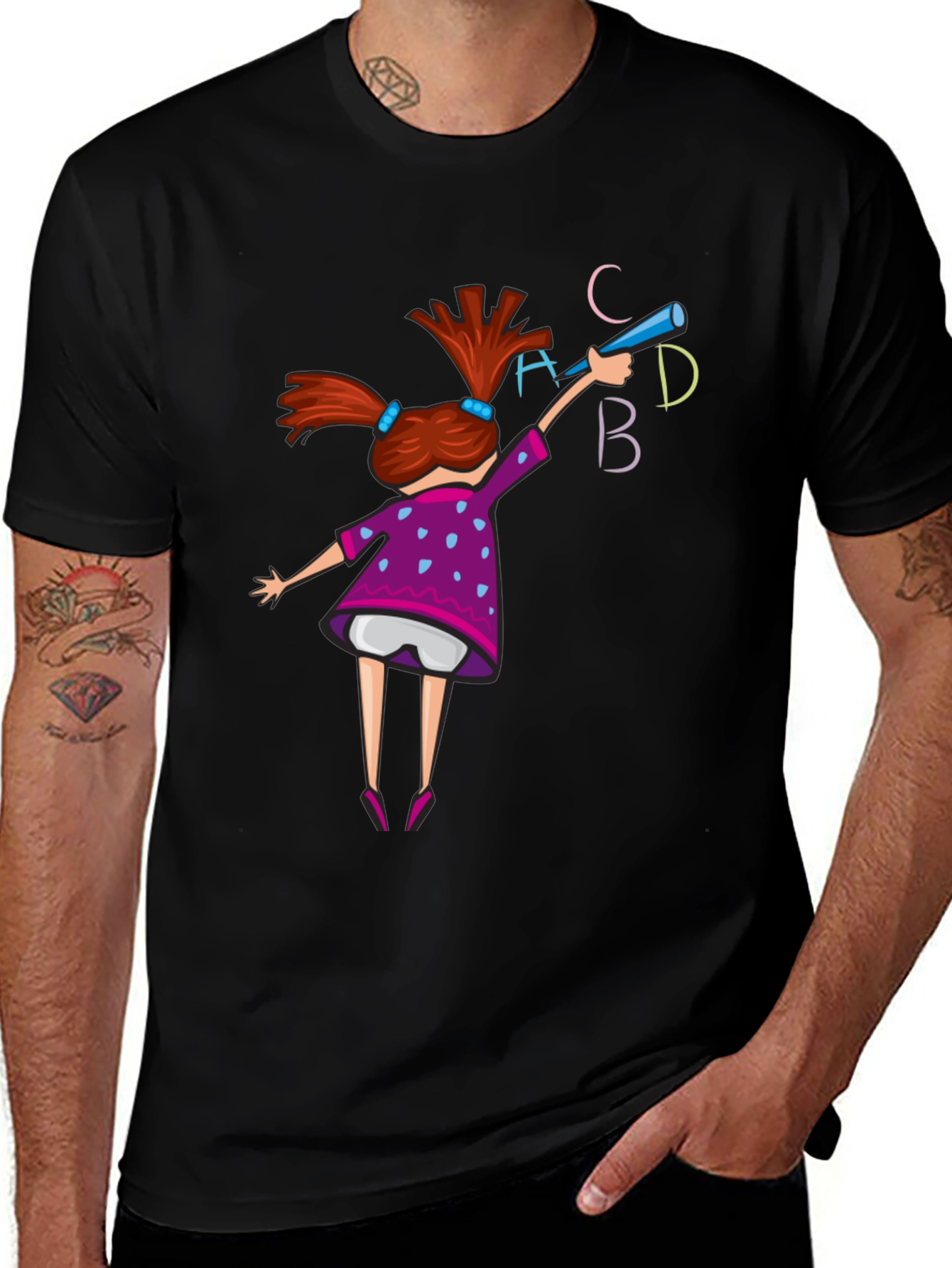 Variant 28 of ABC Girl T-Shirt - Cute & Quirky Design