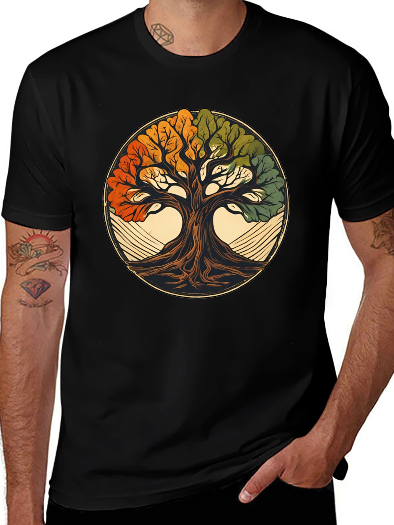 Variant 19 of Tree of Life Graphic Tee - Nature Inspired Design